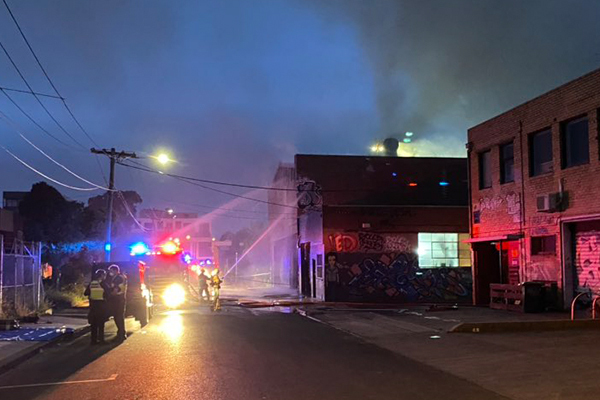 Firefighters battle massive blaze at a Brunswick furniture factory