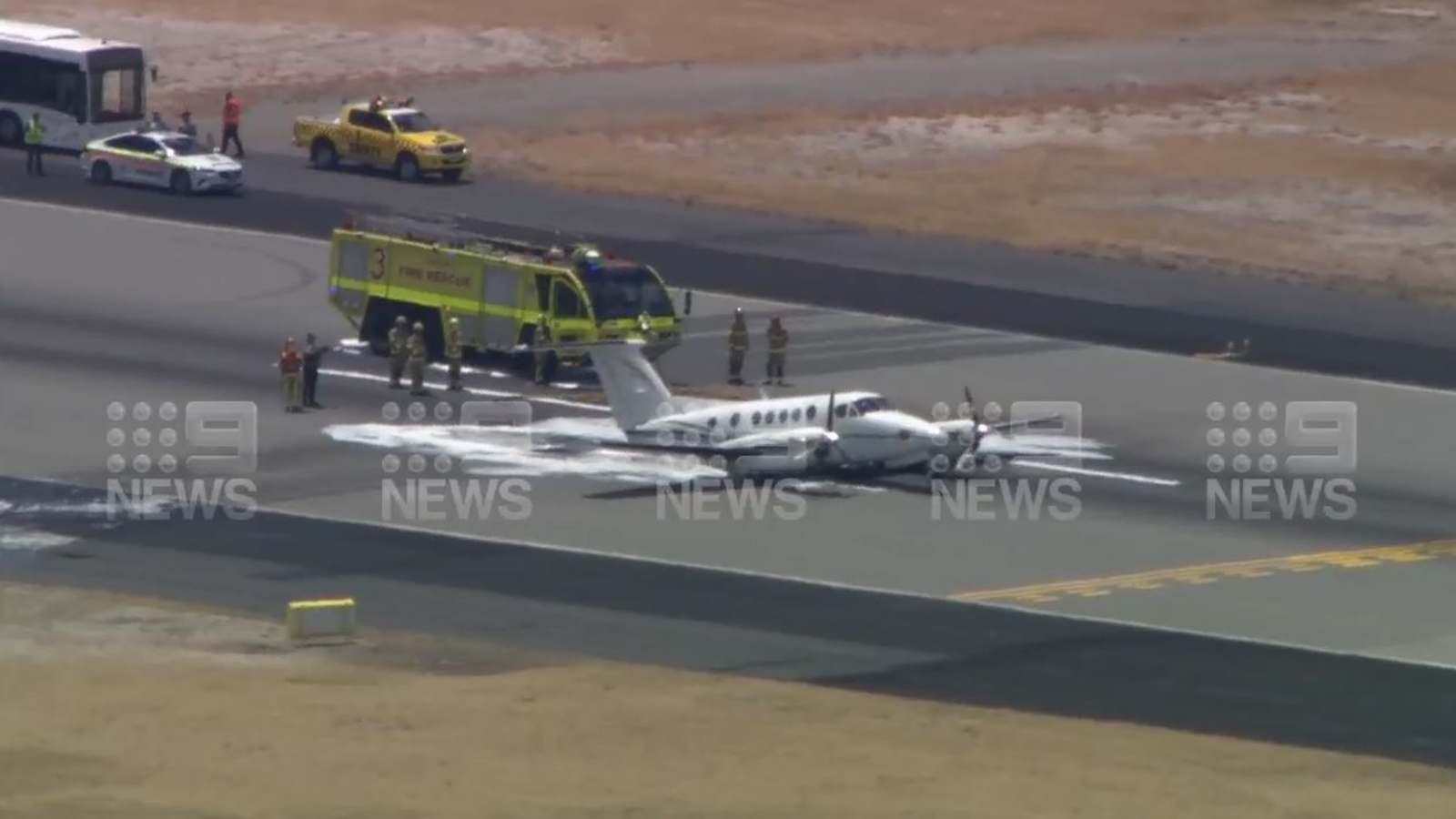 Light plane makes emergency landing at Perth Airport