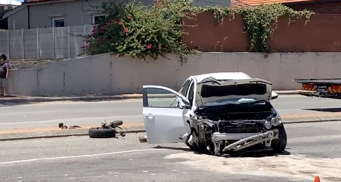 Two rushed to hospital after multi-car collision in Burswood