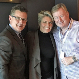 Denis Walter with 'Young At Heart' stars Melinda Schneider and Tom Burlinson