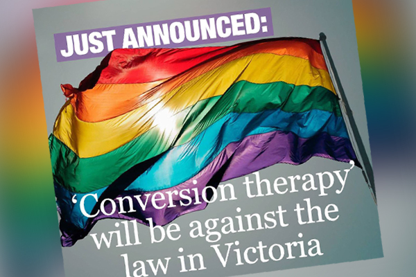 Gay conversion practices to be outlawed by the Victorian Government
