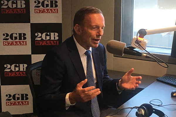 Tony Abbott in studio