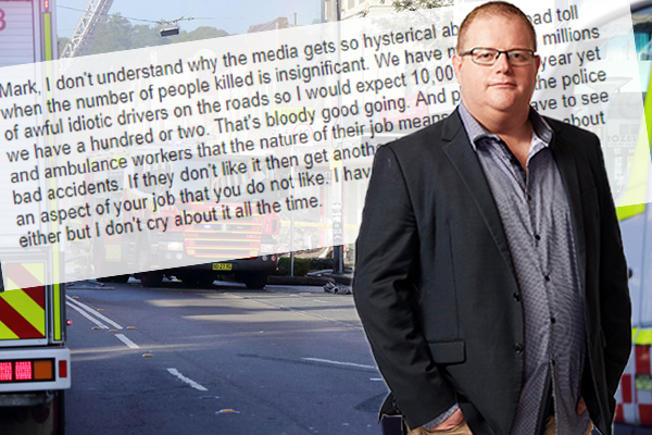 Mark Levy blasts listener who says police and ambulance workers need to 'stop whingeing'