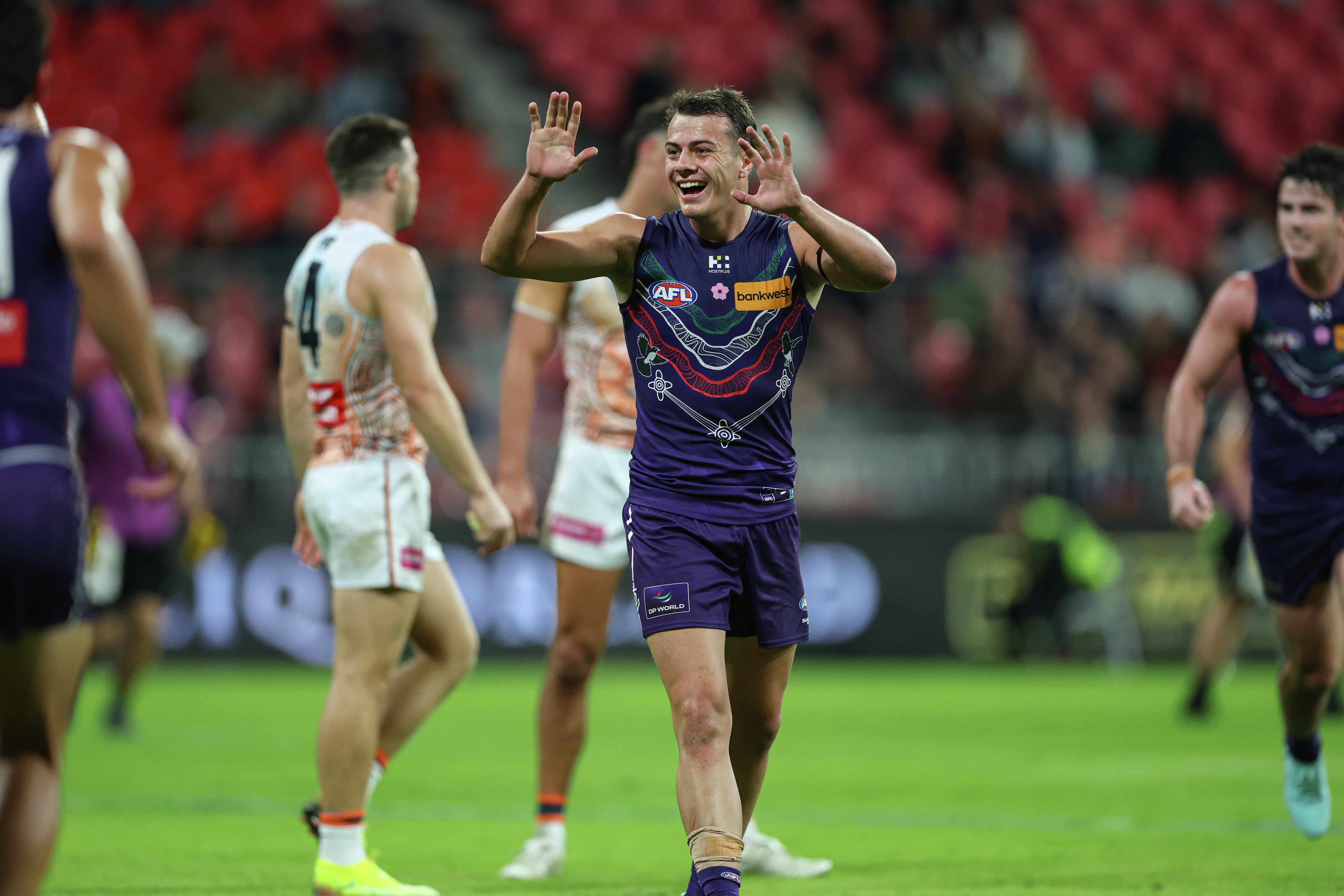 Cooper Simpson opens up about kicking his first-ever AFL goal