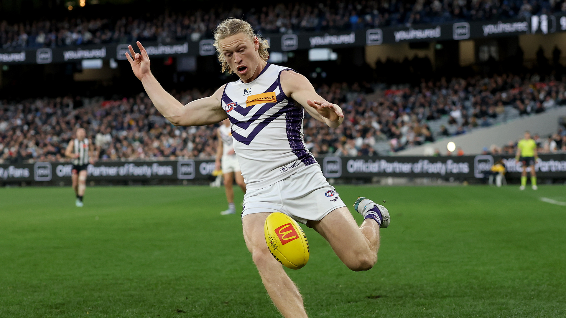 Hayden Young talks about his nerves on the bench as he waited to be subbed on