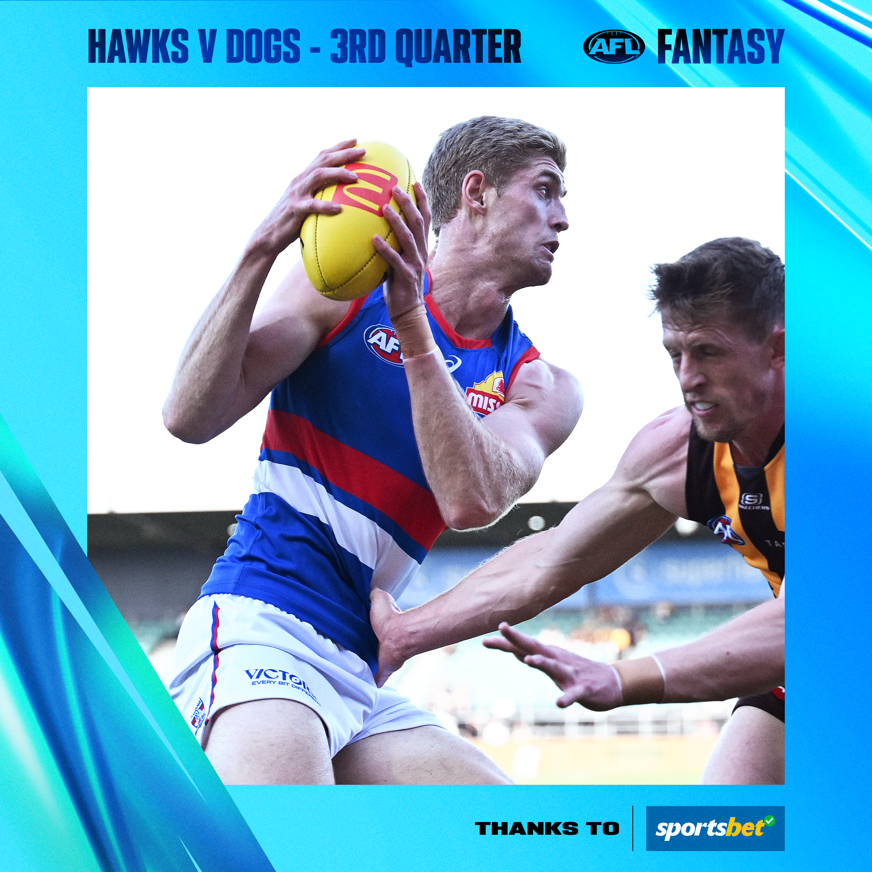 AAMI: Hawks v Dogs - Q3 - AFL Fantasy LIVE
