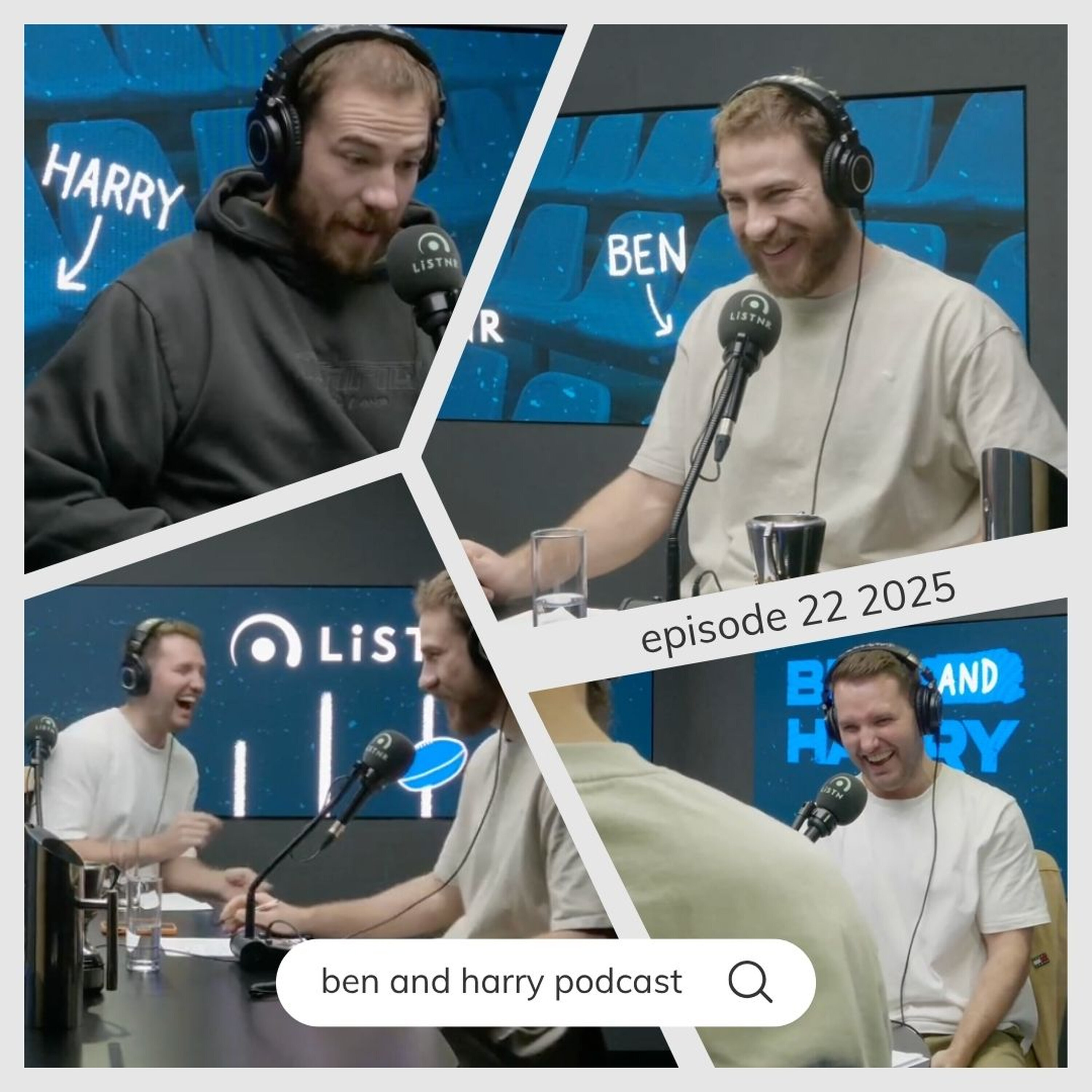 ep 22 2025. twin team of the century, harry's post match Interview + book week costumes episode artwork