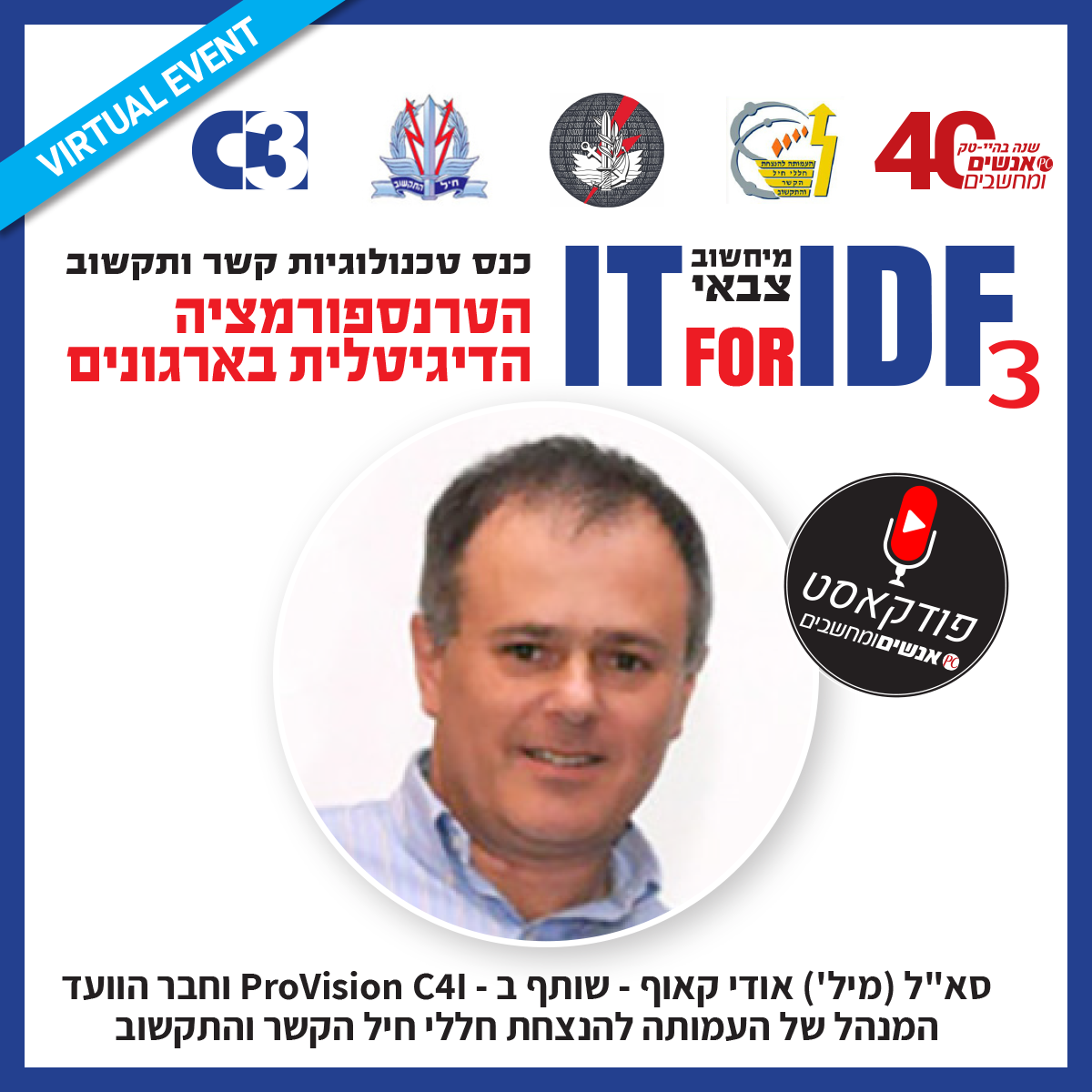 אנשים ומחשבים פרק 180- סא״ל (מיל׳) אודי קאוף- דברי פתיחה