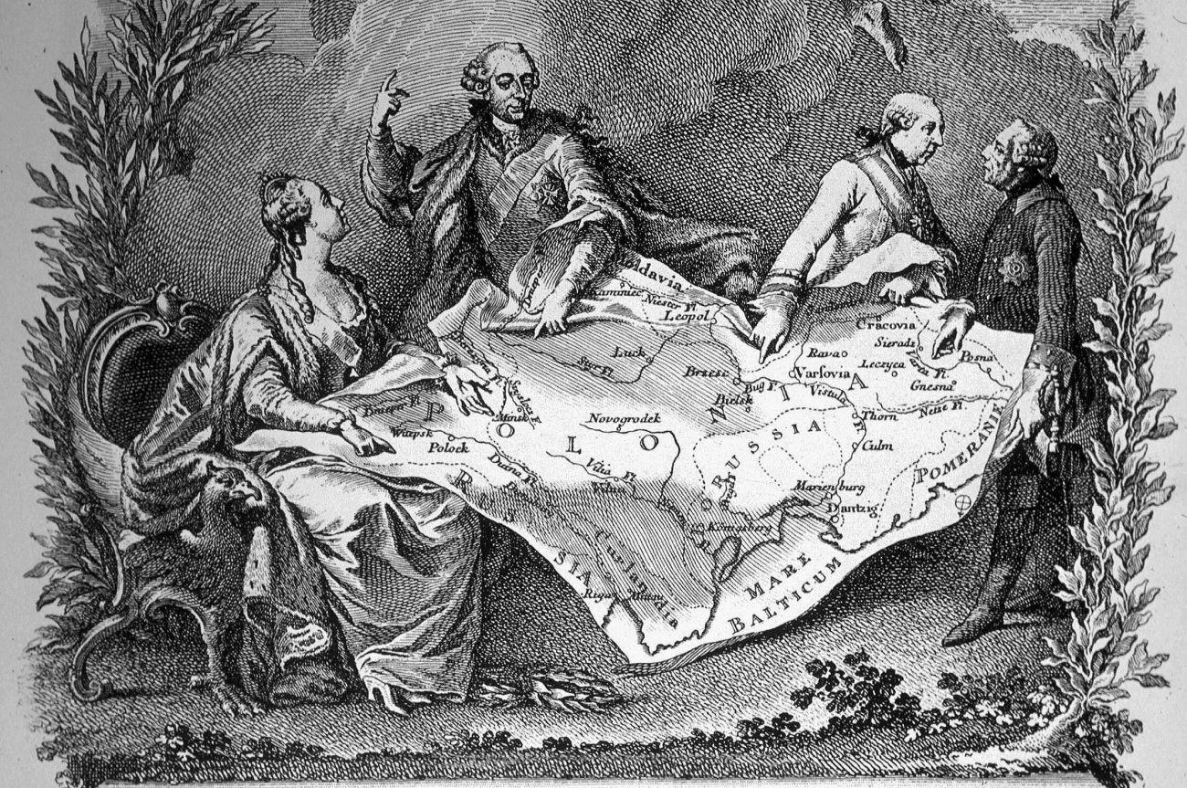 Quando a Polónia perdeu a sua independência e foi “retalhada” pela Rússia, Prússia e Áustria (1772-1795)