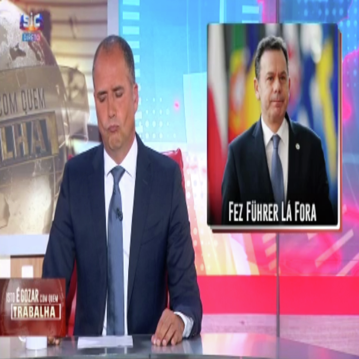 Montenegro fez 'führer' lá fora, na Alemanha