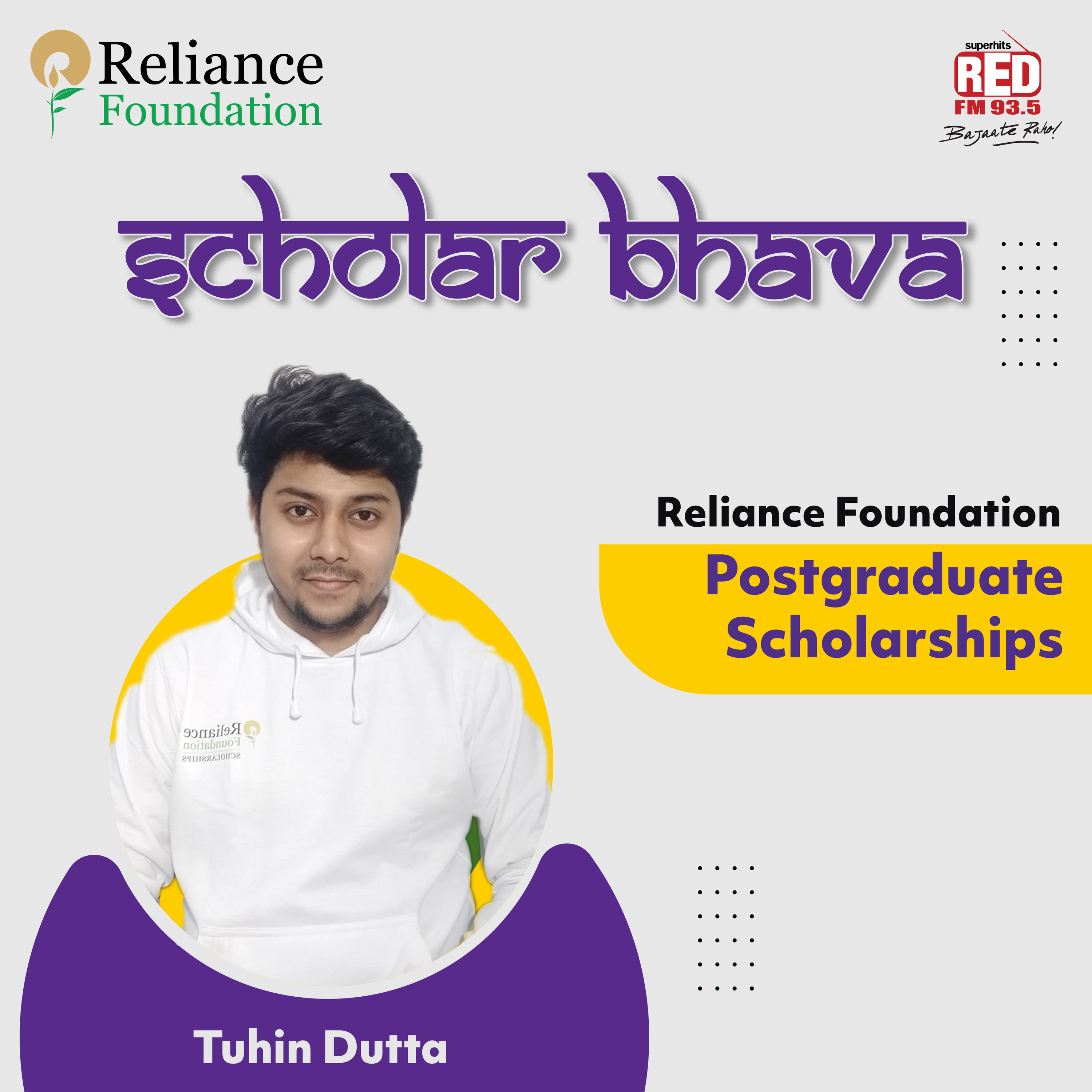 Scholarship Tuhin Dutta(Postgraduate Scholarships)