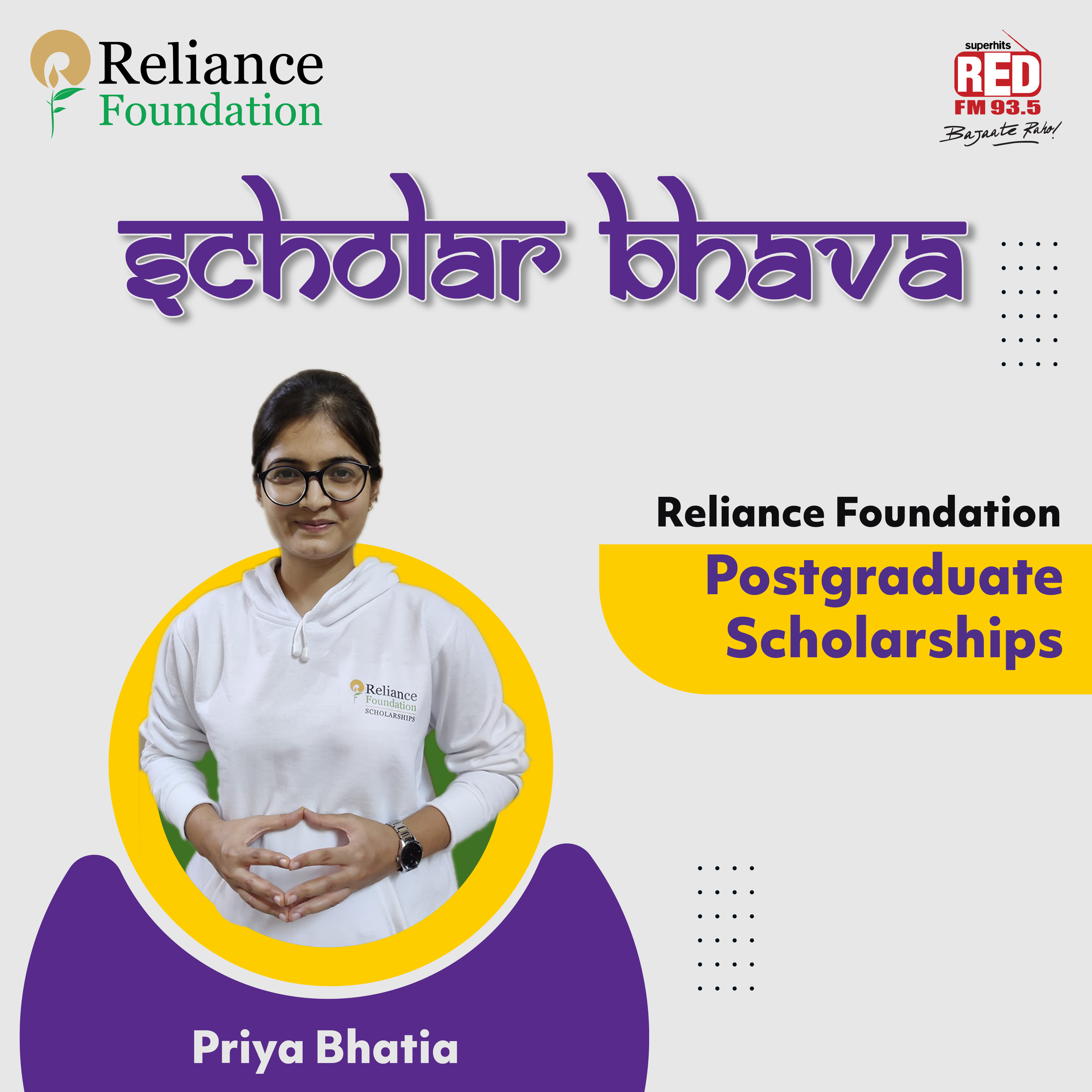 Scholarship Priya Bhatia(Postgraduate Scholarships)