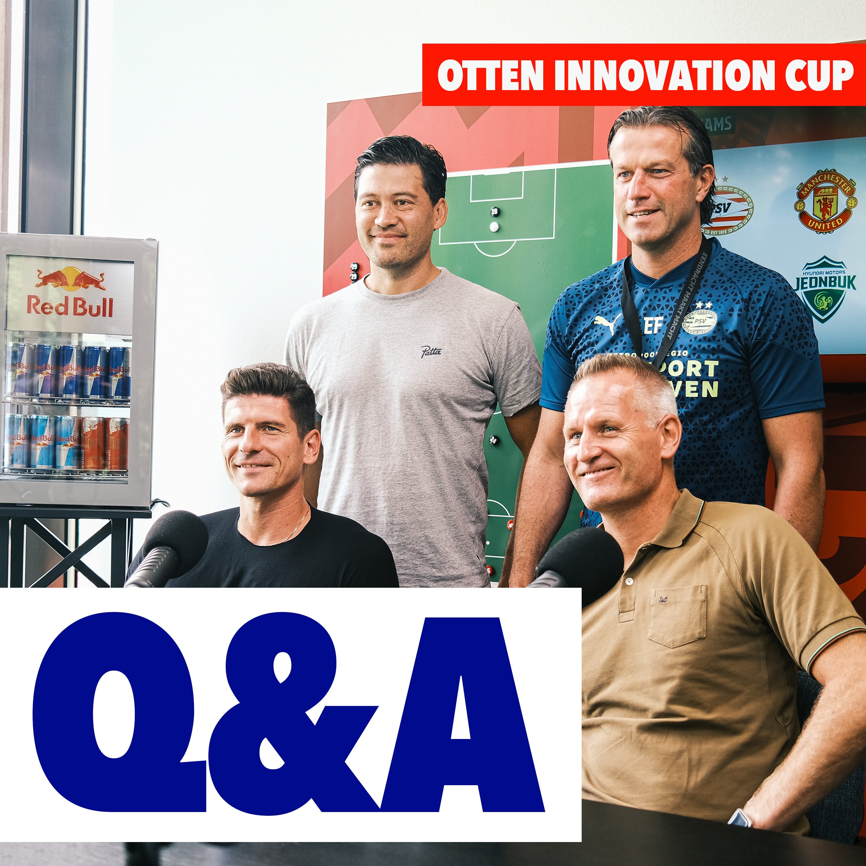 Ernest Faber, Aloys Wijnker en Mario Gomez in gesprek op de Otten Innovation Cup