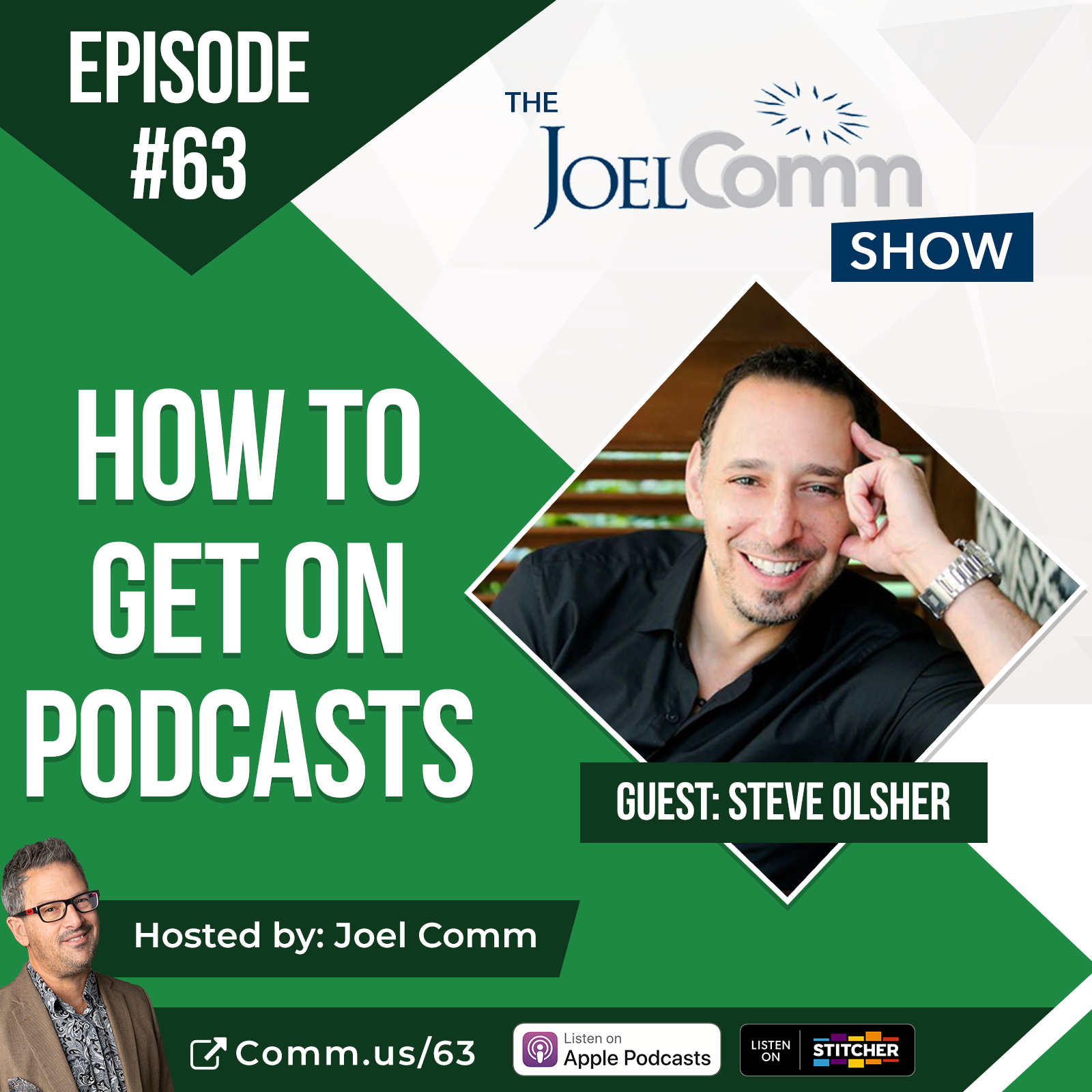 How to Get on Podcasts with Steve Olsher - Episode 063
