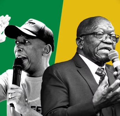 #PODCAST EFF's Julius Malema accuses MK leader Jacob Zuma of being "pretentious" regarding his call for black unity #sabcnews