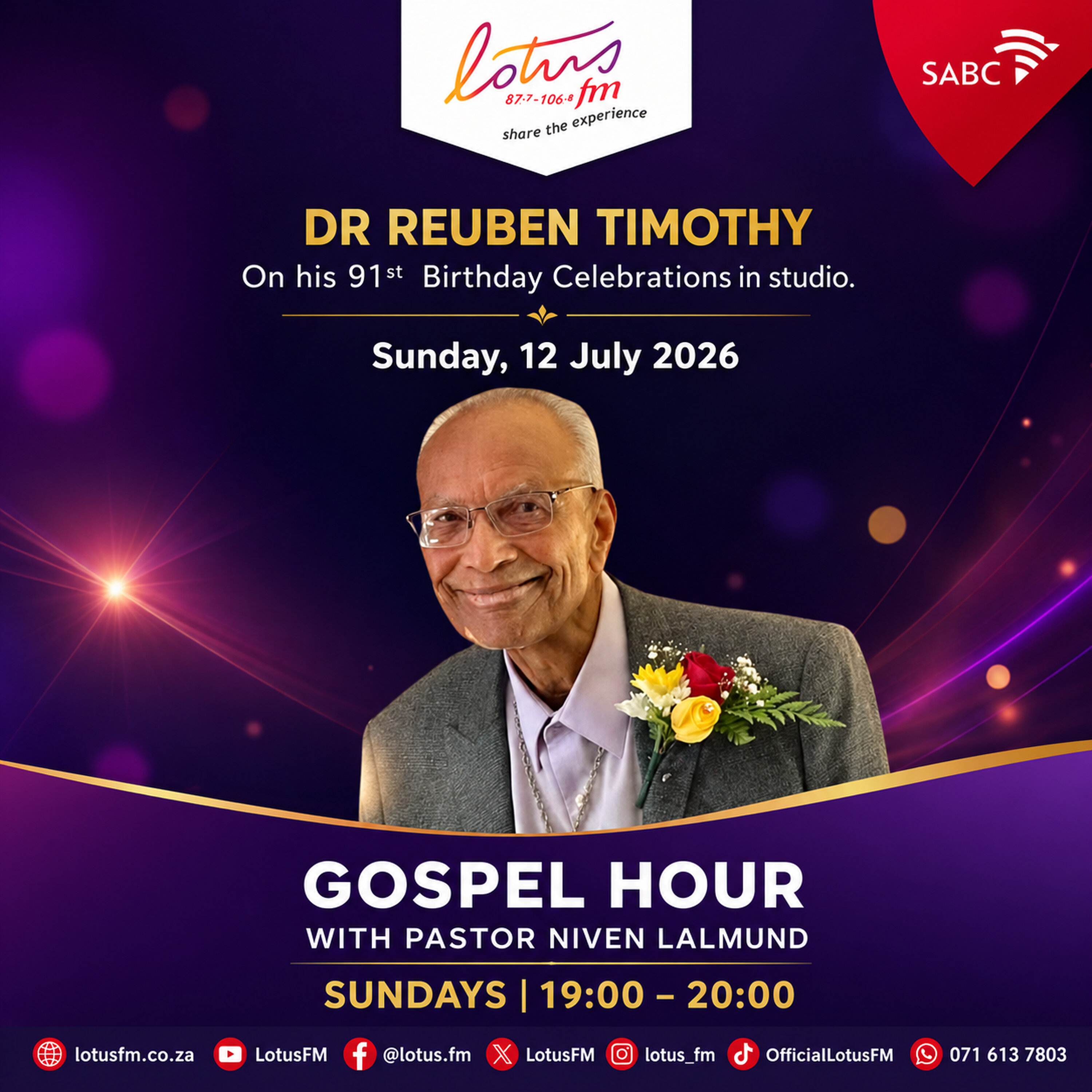 Dr Reuben Timothy - 12 July 2026 episode artwork