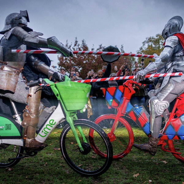 Steekspel op fietse