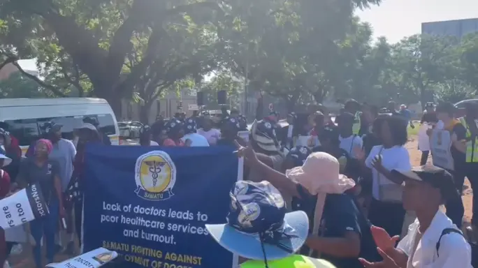 #PODCAST At least 200 unemployed healthcare workers march to the Union Buildings voicing concerns over a lack of jobs #sabcnews episode artwork