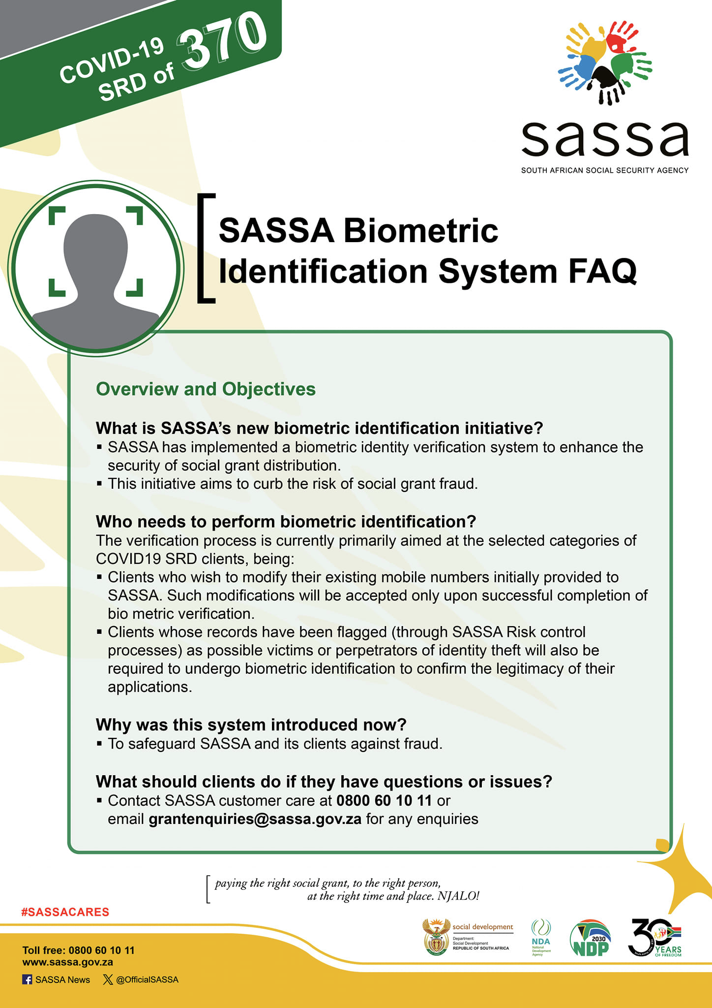 #PODCAST In an effort to combat fraud, SASSA Eastern Cape launch new biometric identity system for SRD grants #sabcnews