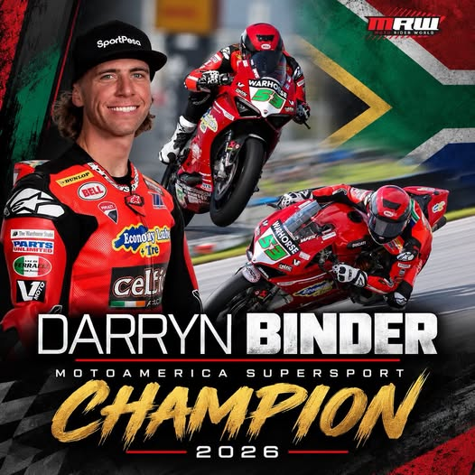 Darryn Binder wen MotoAmerica Supersport in debuutseisoen