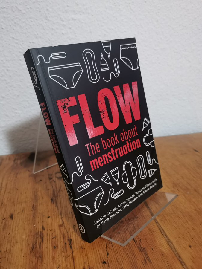 One of the authors Pontsho Pilane helps review their work-  Flow: The Book About Menstruation episode artwork