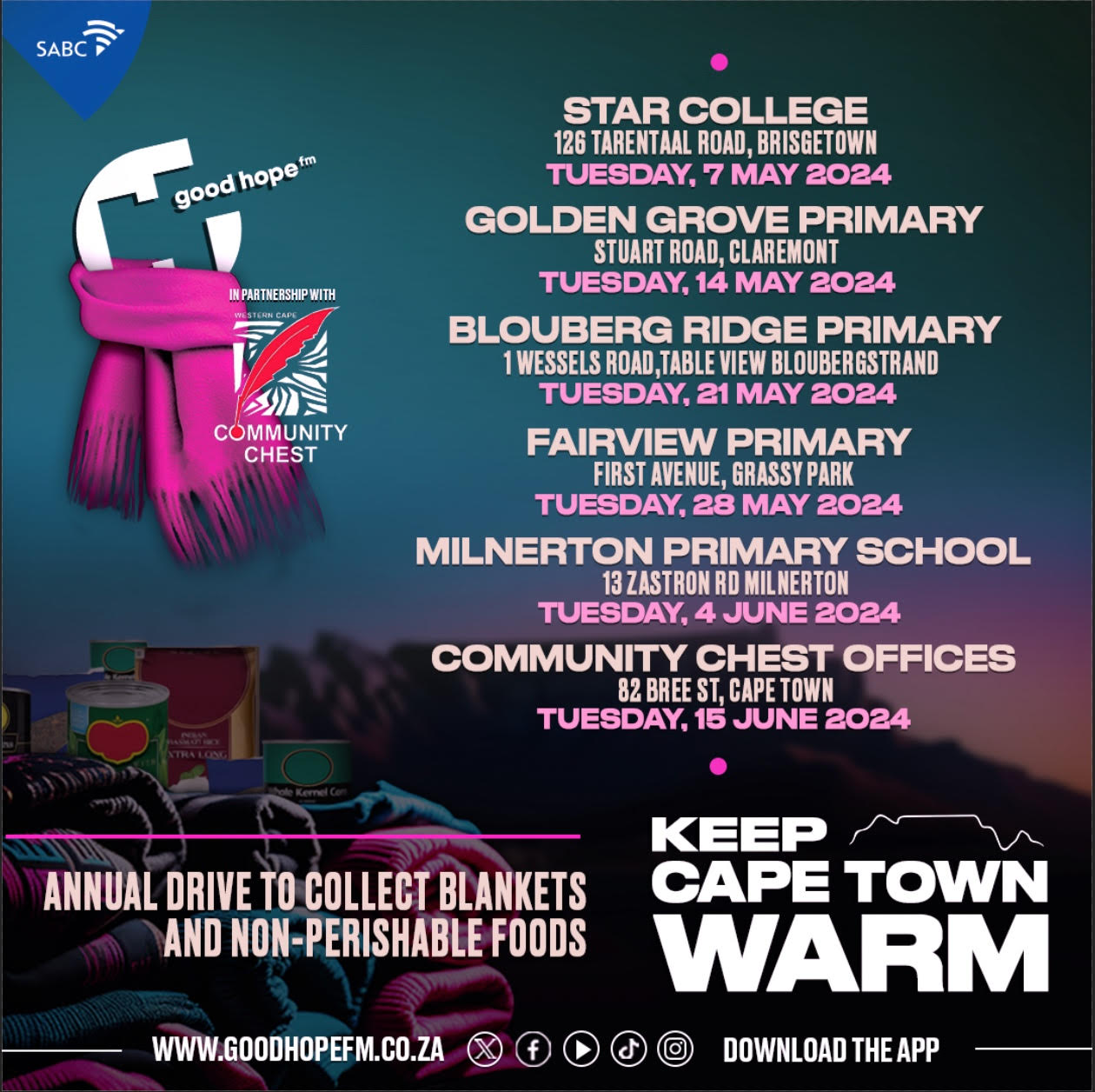 Keep Cape Town Warm at Star College Bridgetown