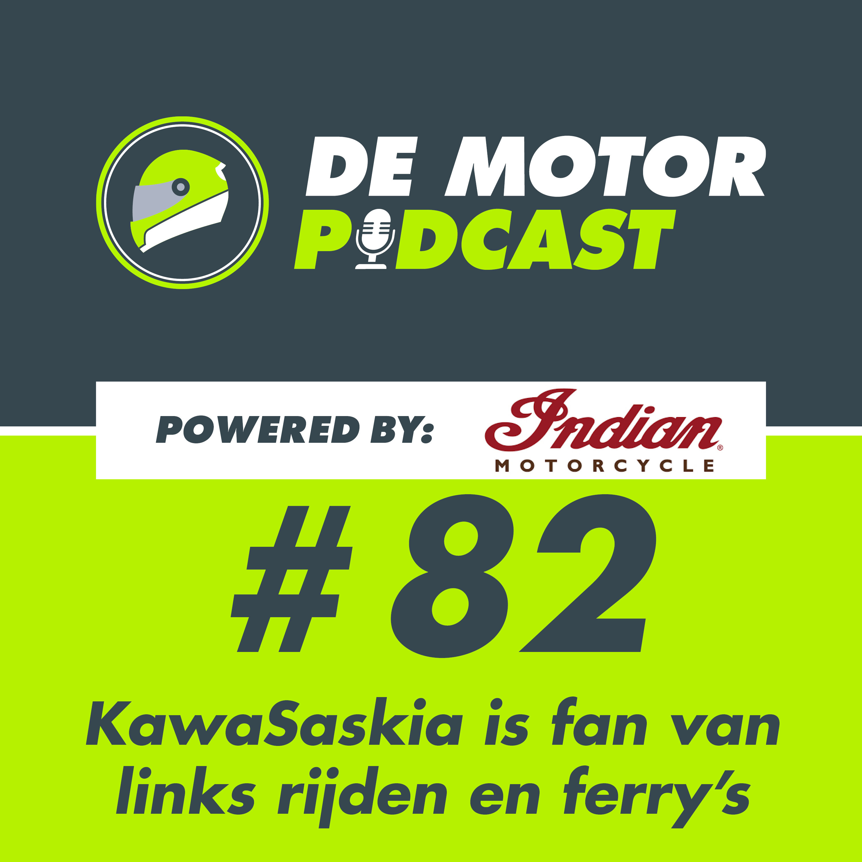 #082 KawaSaskia is fan van Kawasaki, links rijden en ferry's episode artwork