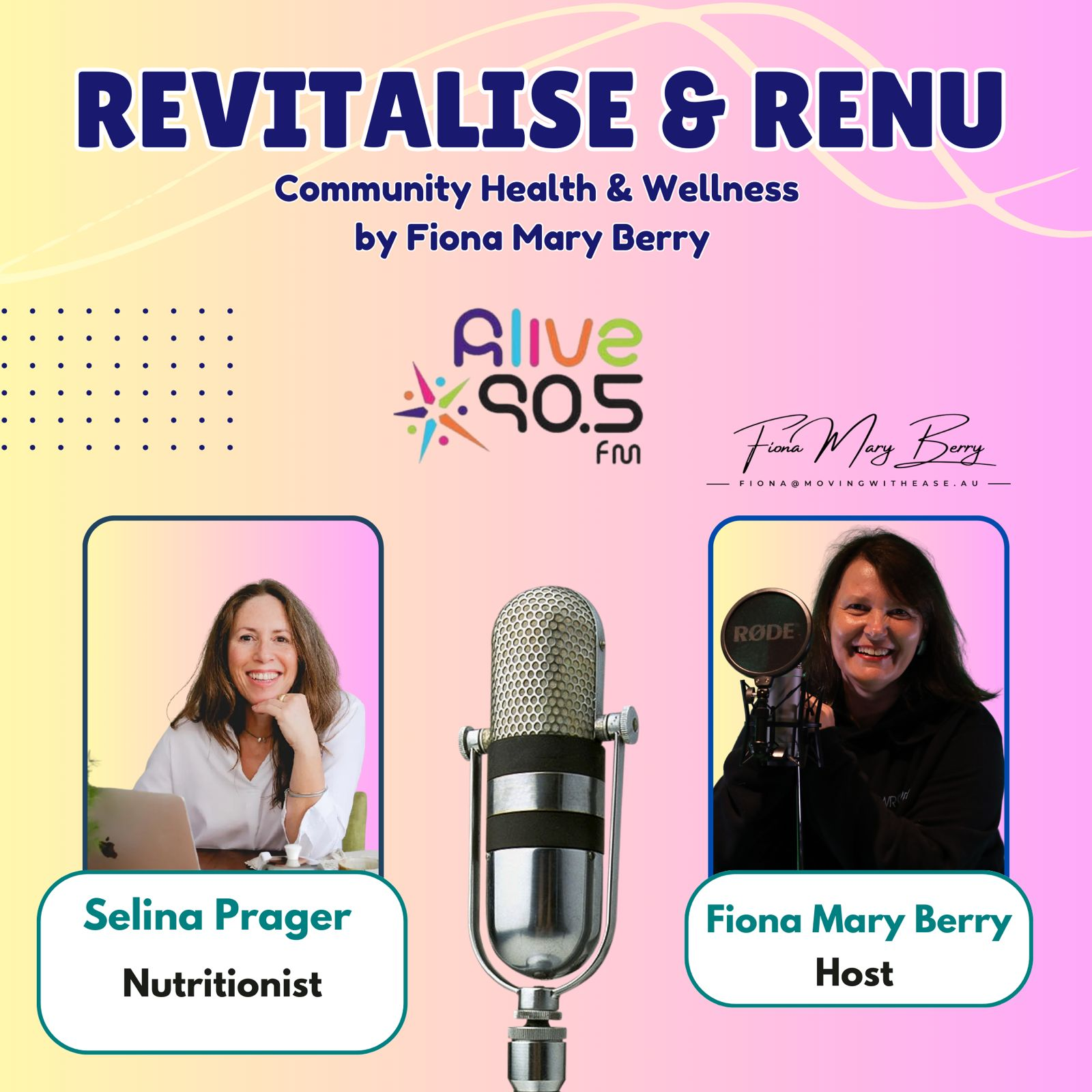 Revitalise & Renu: Selina Prager : Dietitican 2-9-24