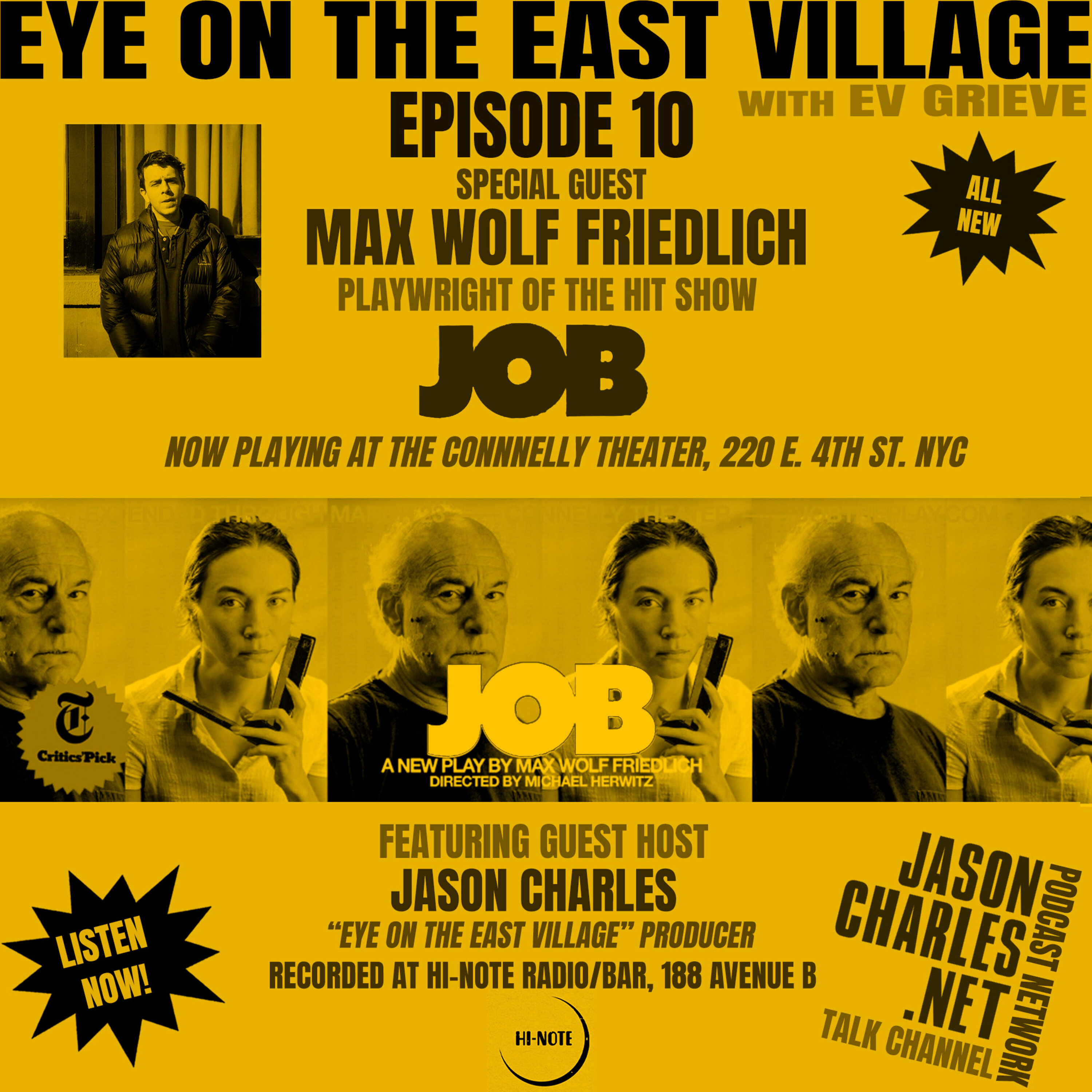 EYE ON THE EAST VILLAGE Episode 10 "JOB" Playwright Max Wolf Friedlich episode artwork