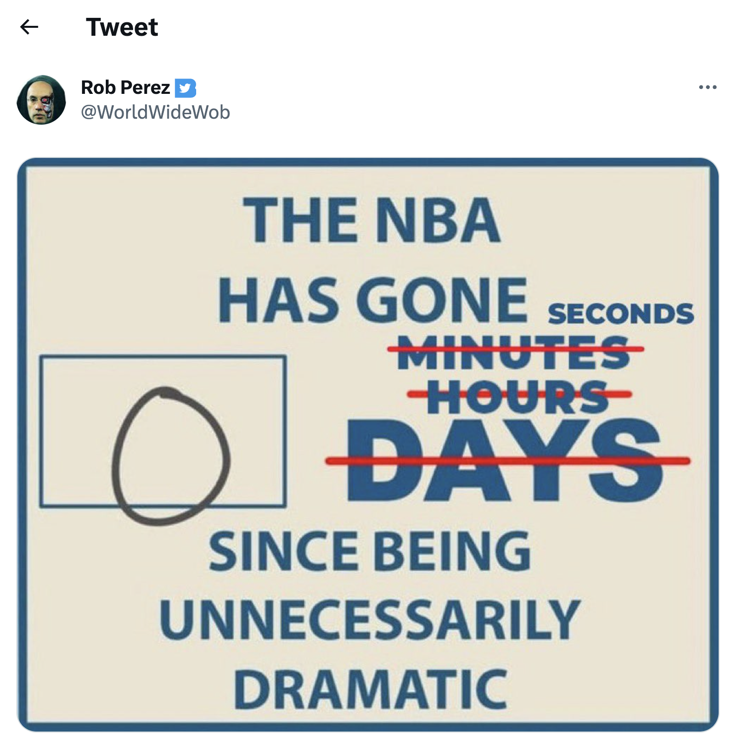 BALLS.394 The NBA has gone 0 days since being unnecessarily dramatic