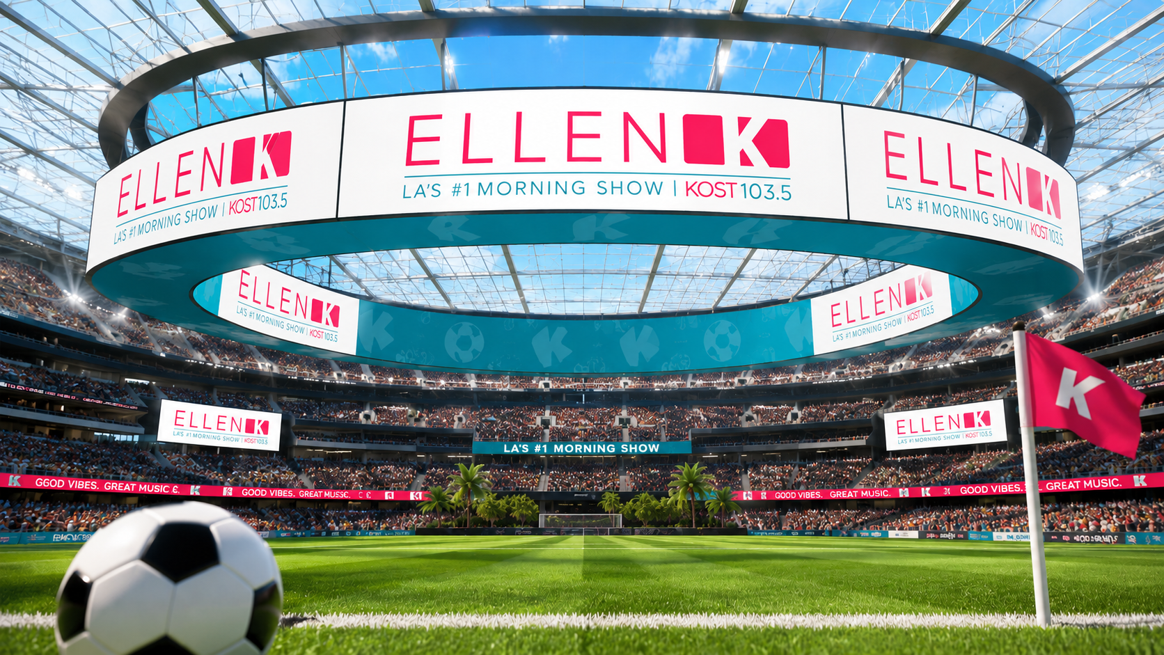 Ellen K Scores a GOOOAAALLL on World Cup News in LA! ⚽