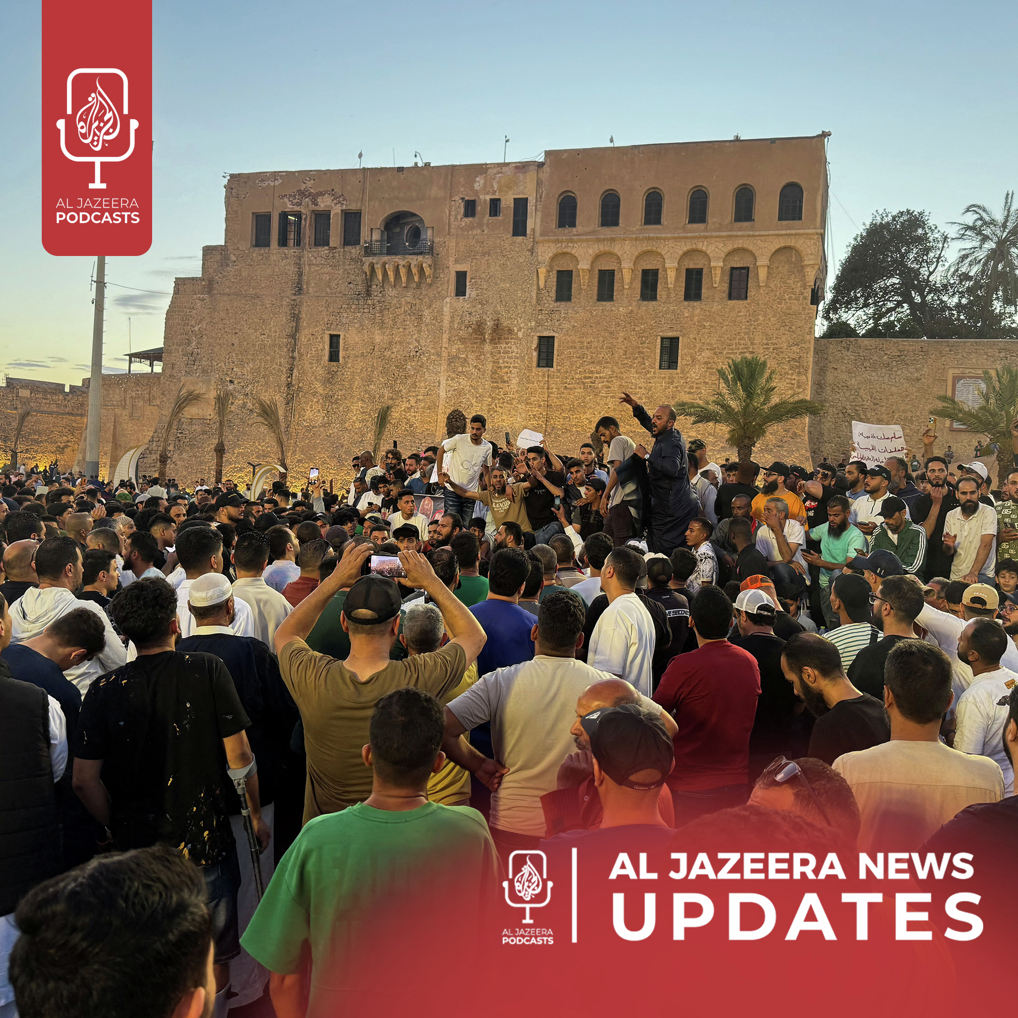 Protests in Libya, US credit rating cut