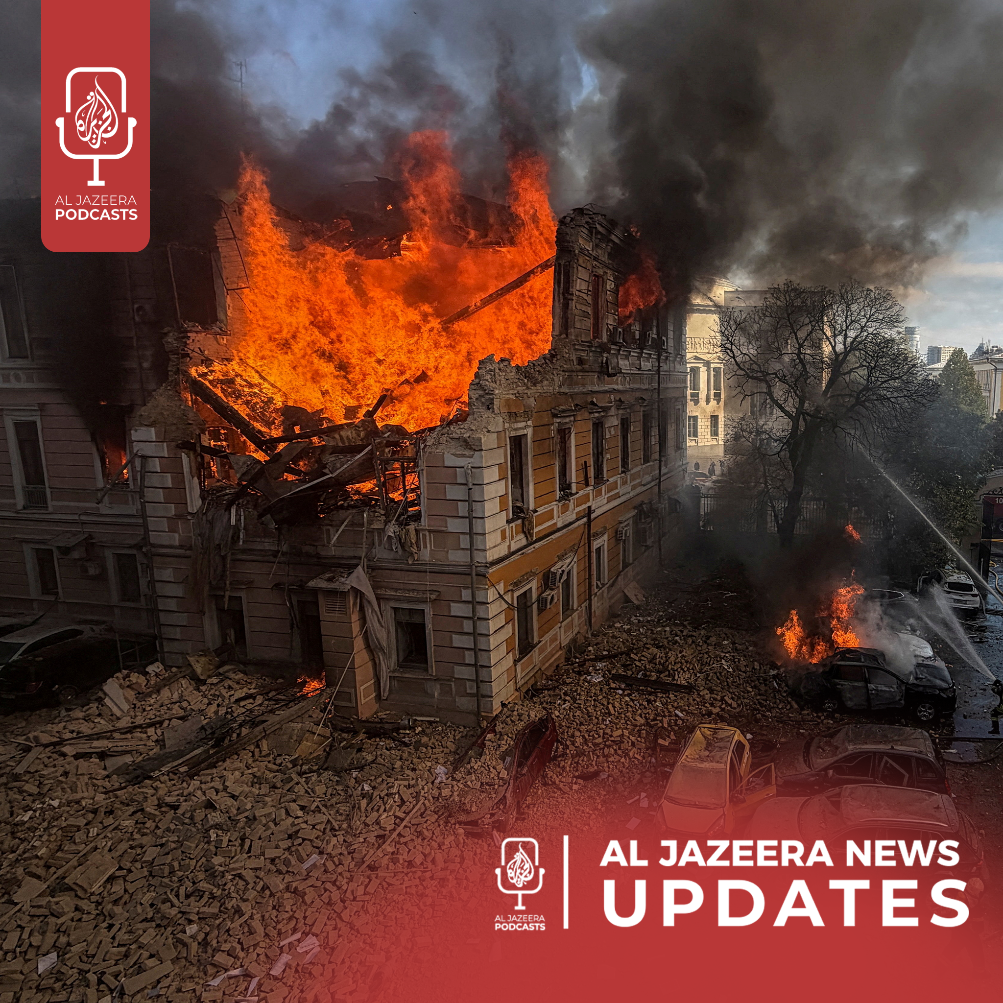 Russian strikes kill 4 in Kyiv, Israeli strikes on Gaza