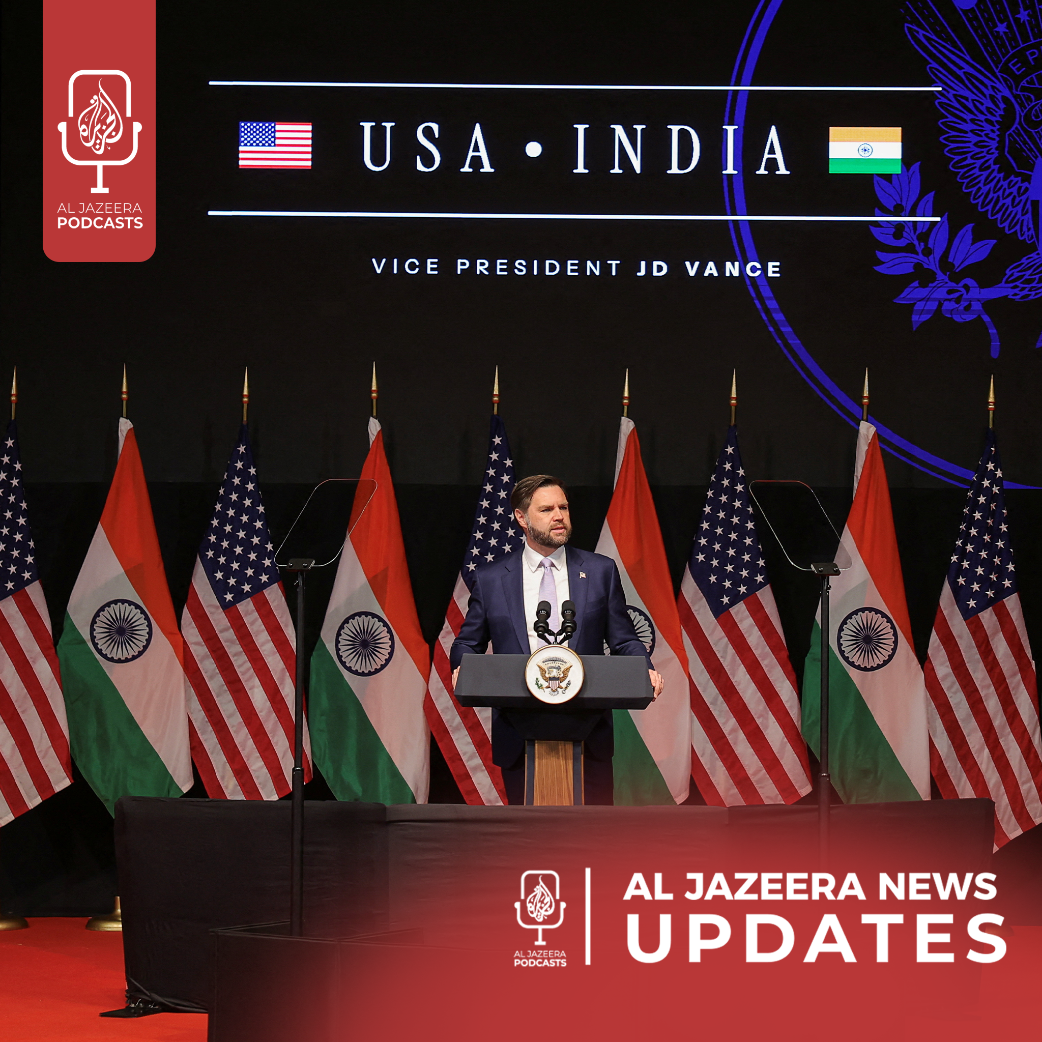 Israeli strike on Mount Lebanon, US vice president in India