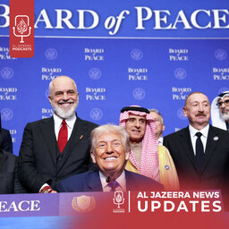 Trump's Board of Peace meets, Russia-Iran naval drills