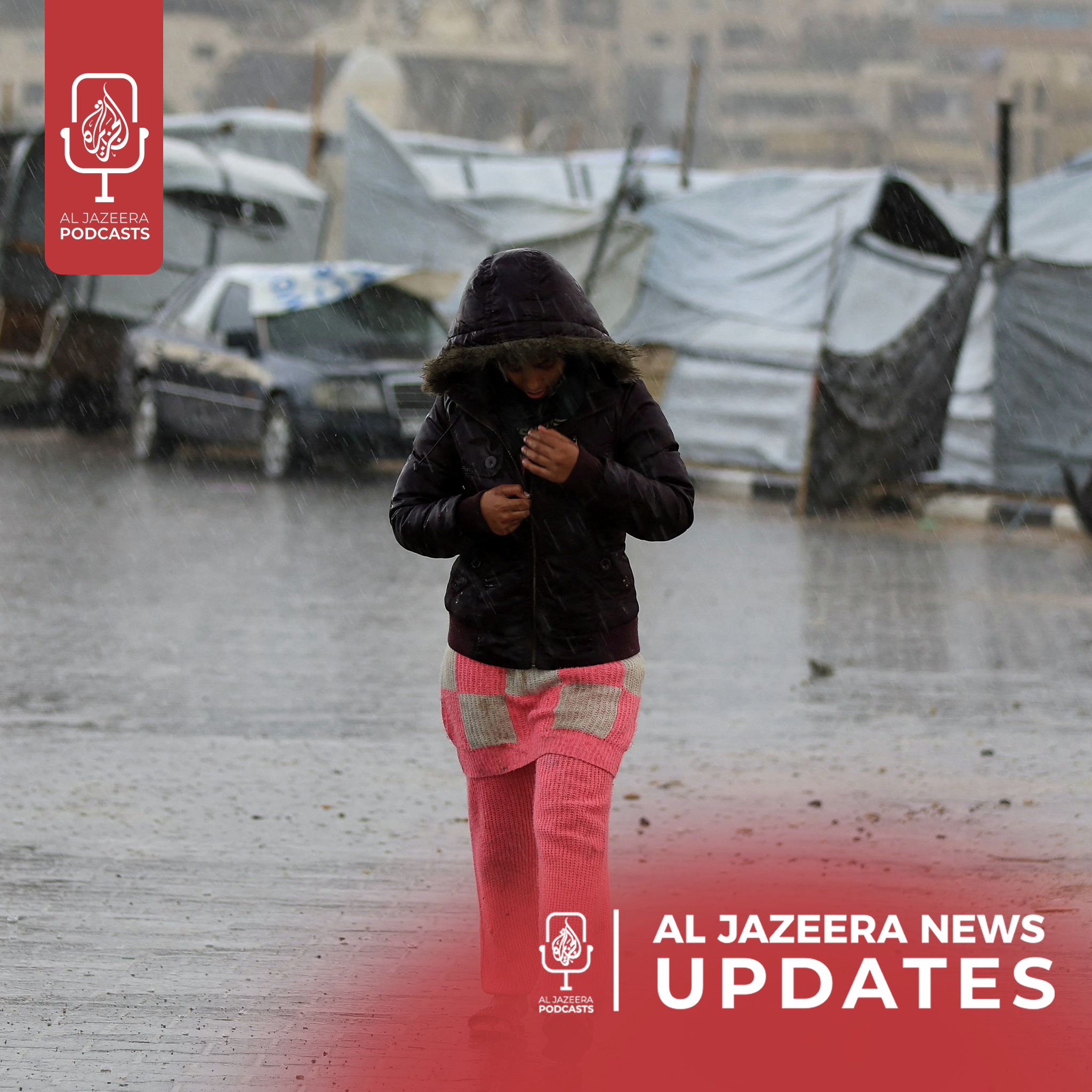Human trafficking of Palestinians,  Heavy rain floods tents in Gaza