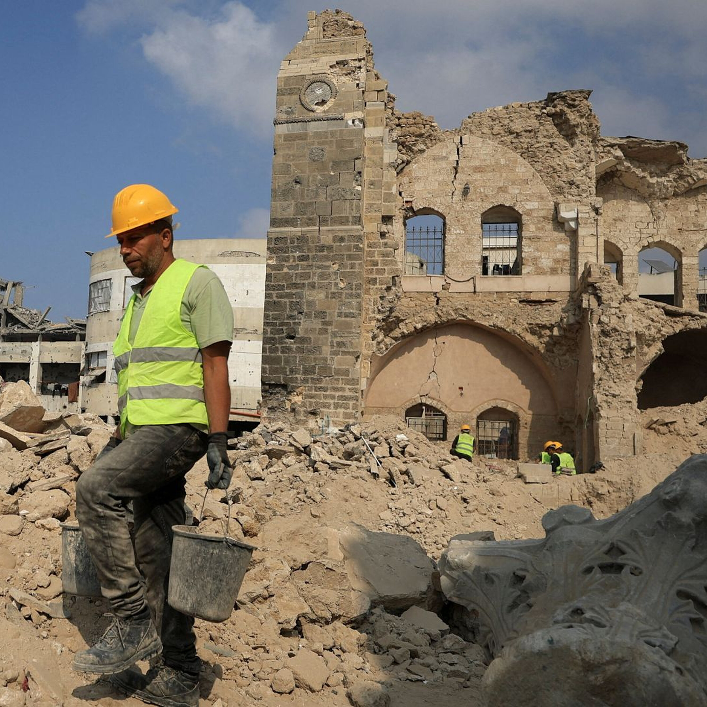 Palestinians race to preserve Gaza’s heritage landmarks damaged by Israeli strikes Palestinians race to preserve Gaza’s heritage landmarks damaged by Israeli strikes