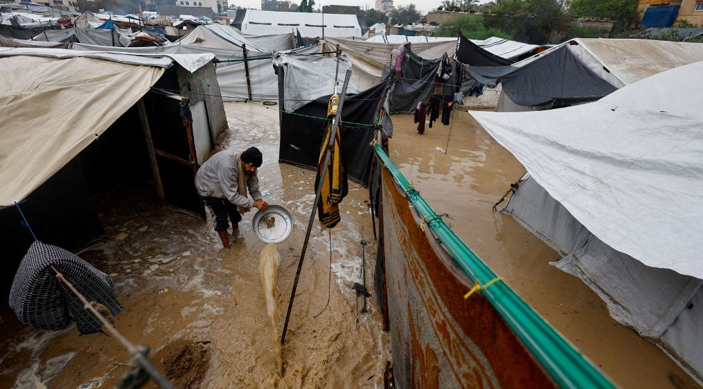 Sewage and flooding worsen winter hardships for Palestinians in Gaza