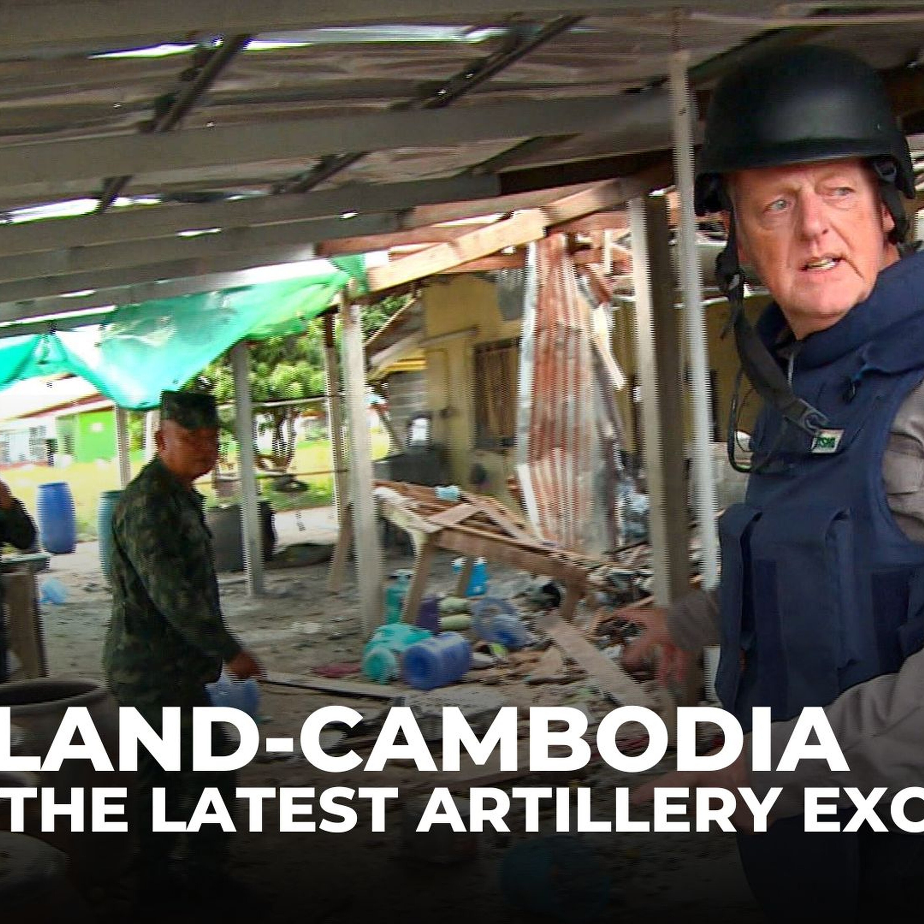 Thai military shows media border damage as new Cambodian rocket barrage hits Thai military shows media border damage as new Cambodian rocket barrage hits