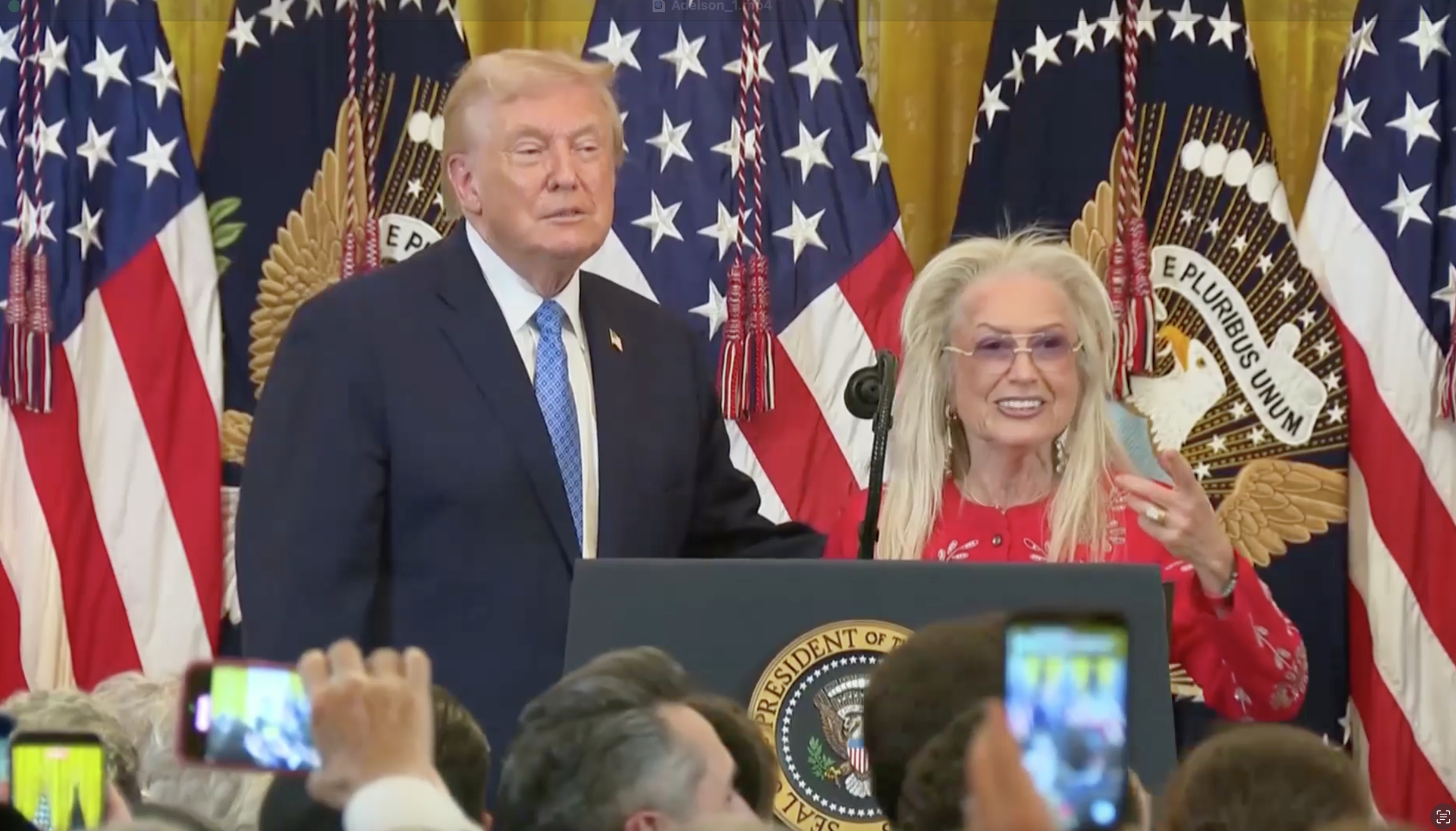 Trump says Miriam Adelson offered another $250M for third term