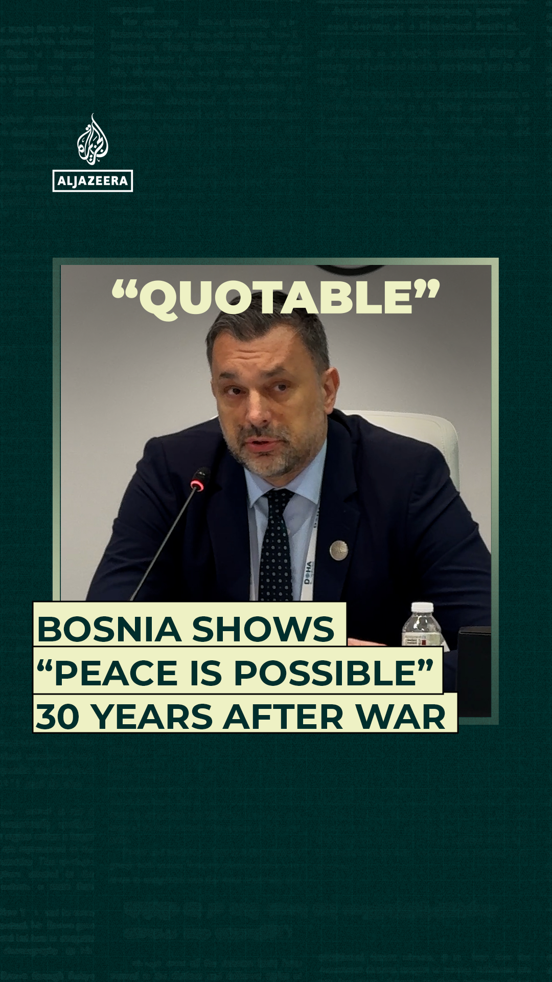 Bosnia shows “peace is possible” 30 years after war