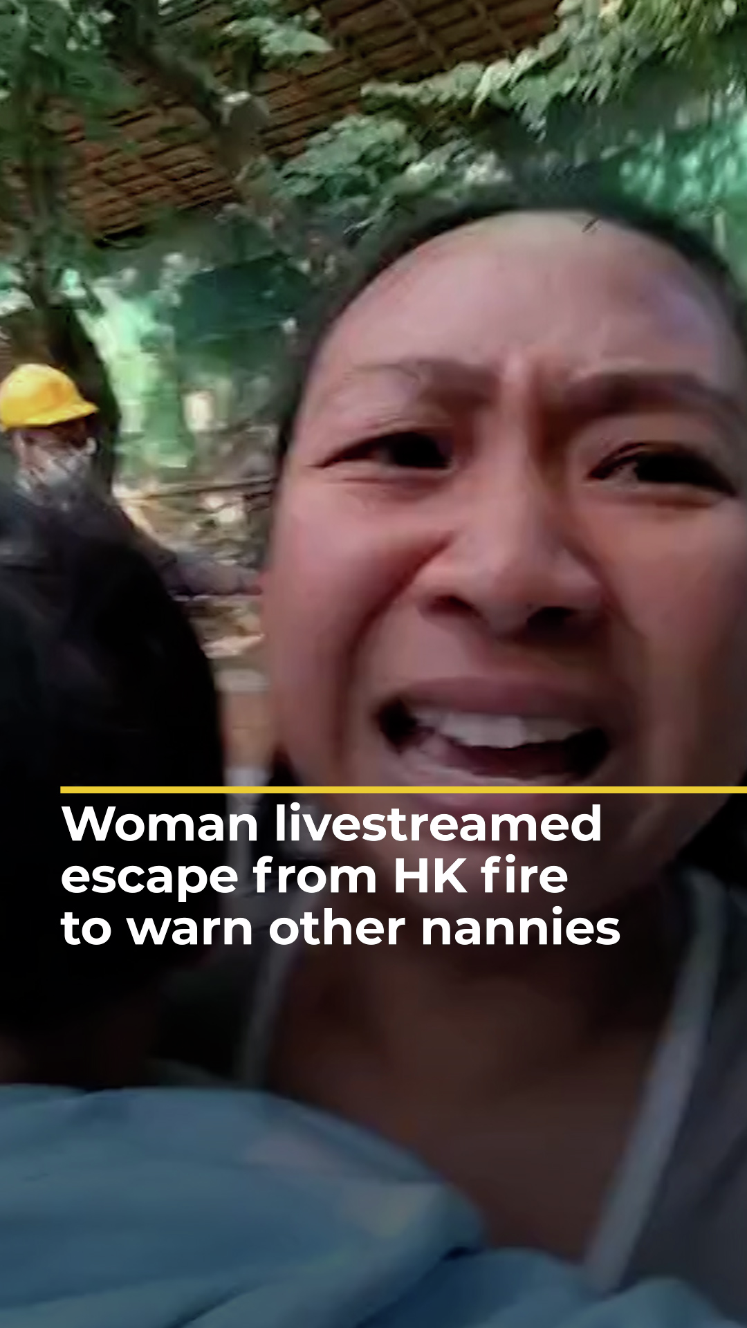 Nanny streamed dramatic escape from Hong Kong apartment fire to warn others | AJ#shorts