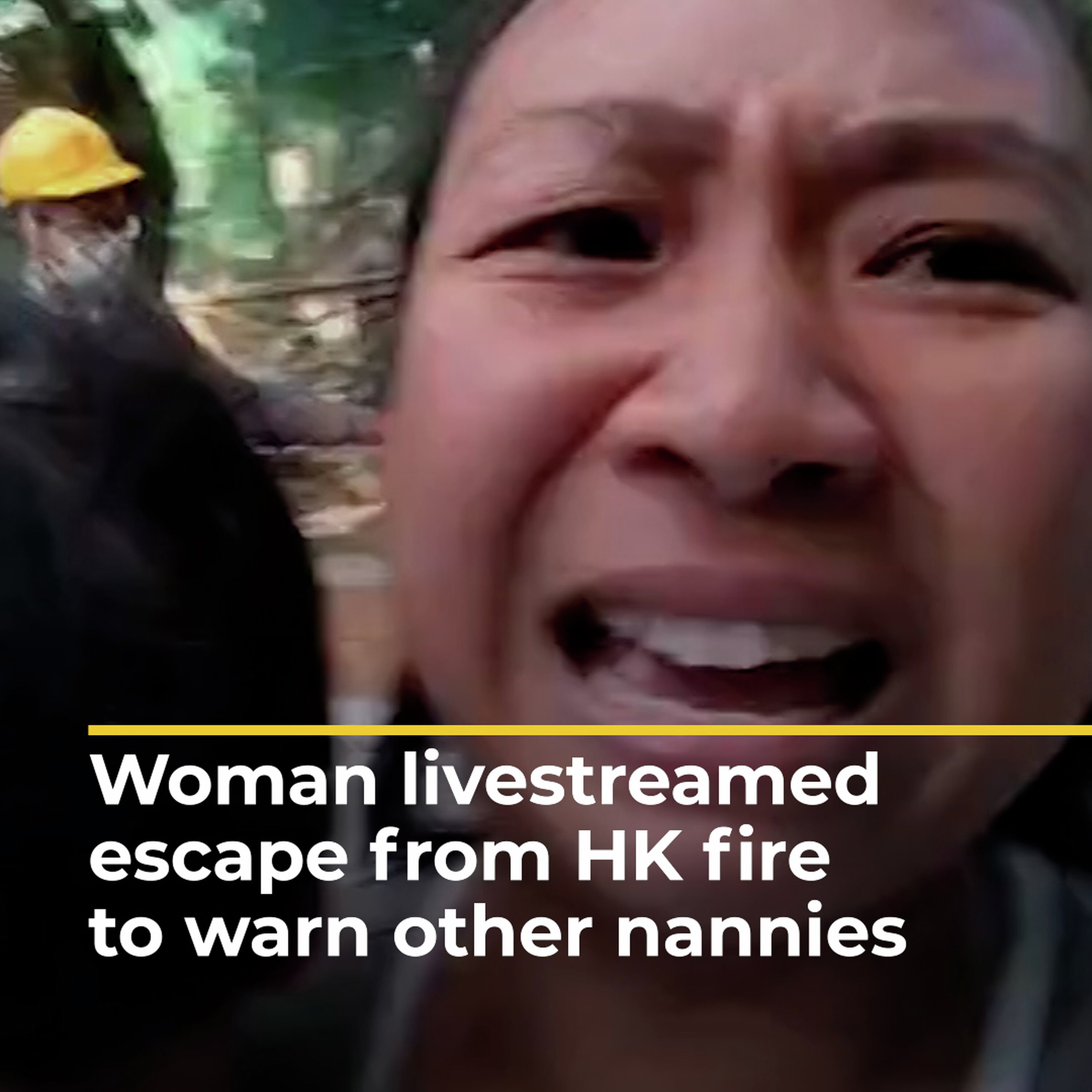 Nanny streamed dramatic escape from Hong Kong apartment fire to warn others | AJ#shorts Nanny streamed dramatic escape from Hong Kong apartment fire to warn others | AJ#shorts