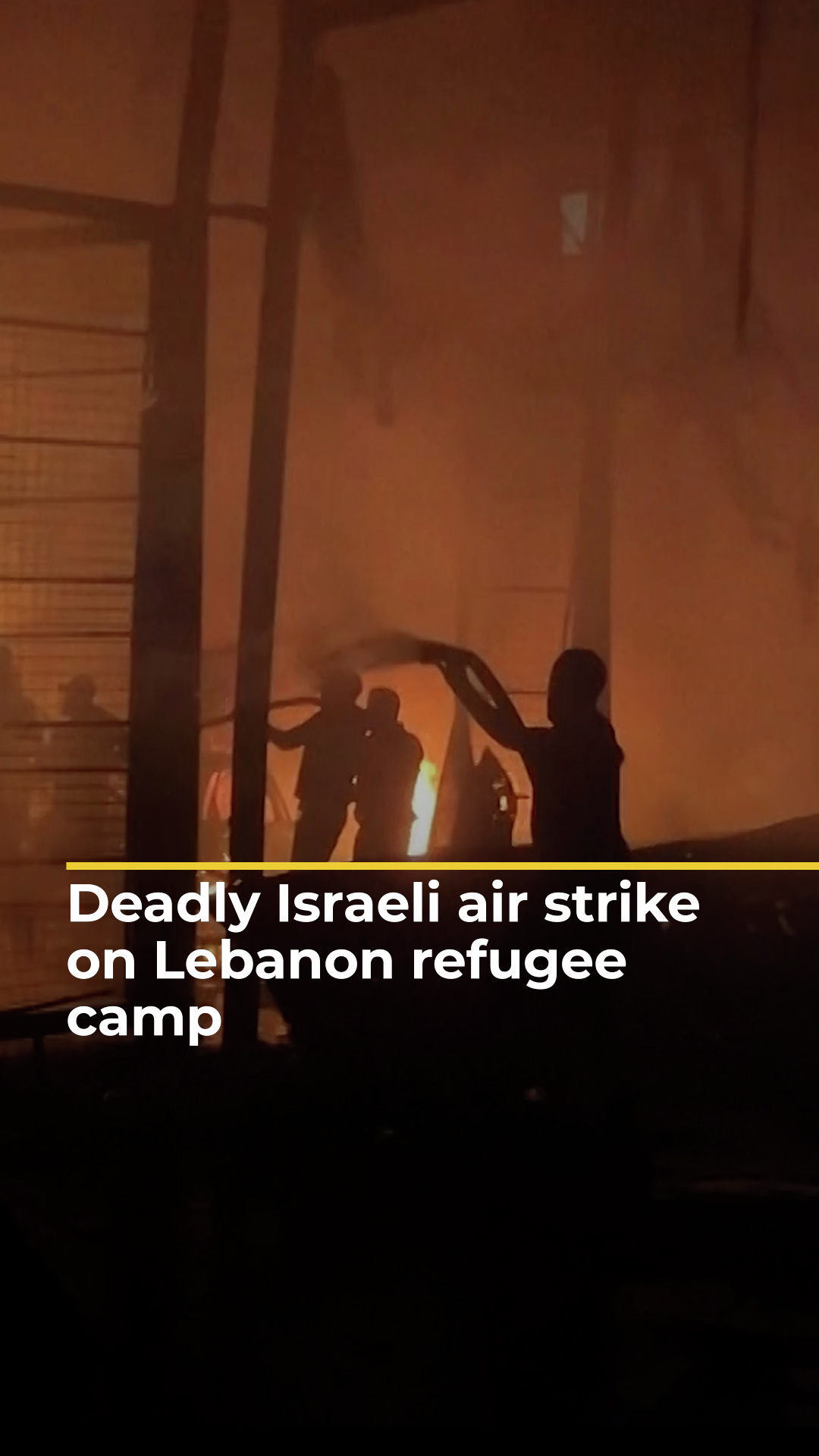 Israeli air strike on Lebanon refugee camp kills 13 people | AJ#shorts