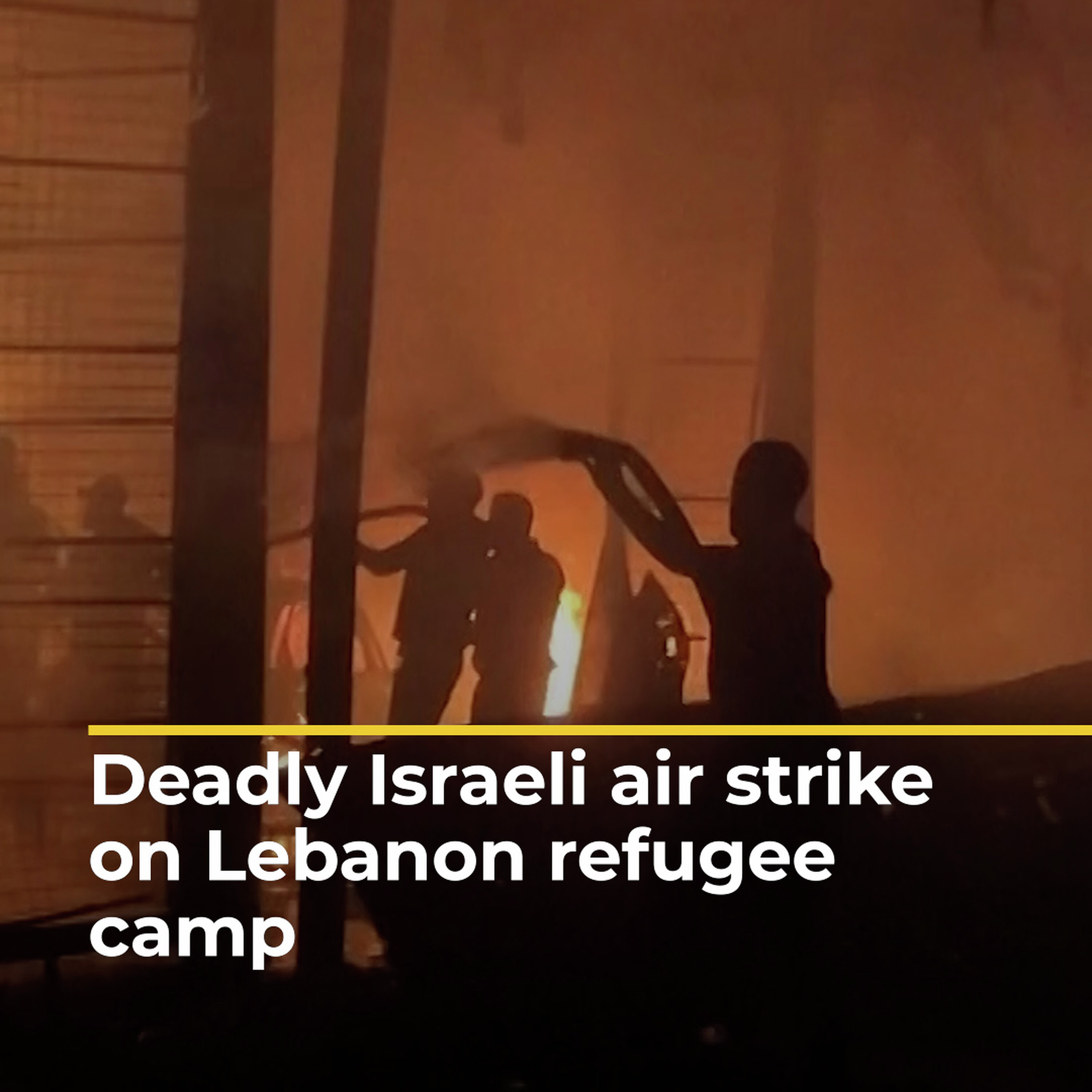 Israeli air strike on Lebanon refugee camp kills 13 people | AJ#shorts Israeli air strike on Lebanon refugee camp kills 13 people | AJ#shorts