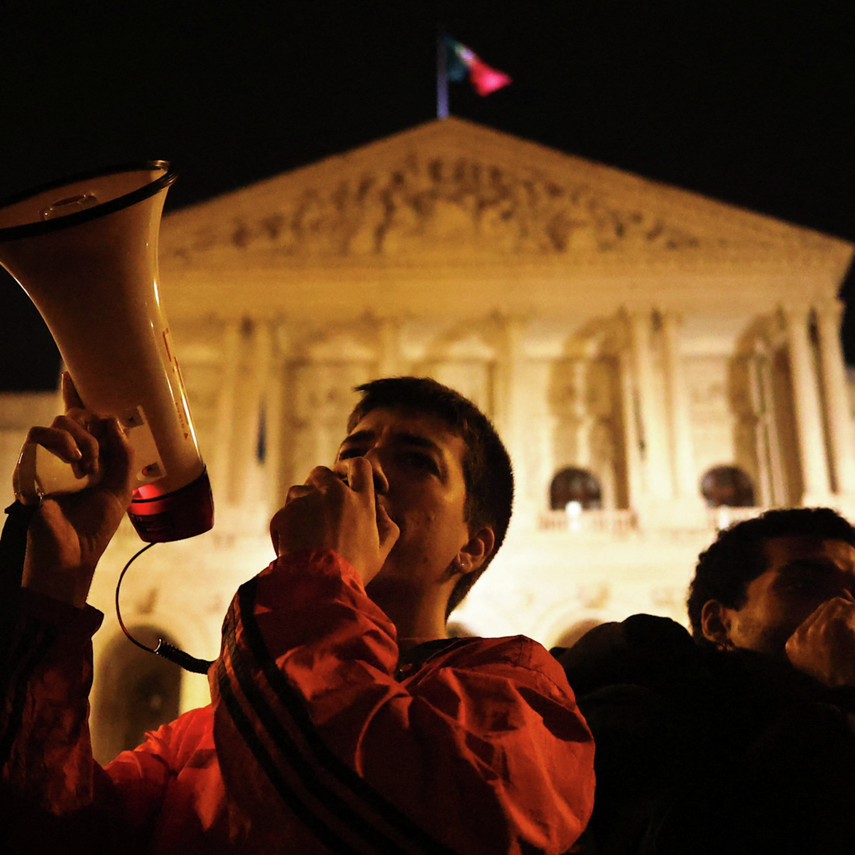 Protests at Portuguese parliament on day of general strike Protests at Portuguese parliament on day of general strike