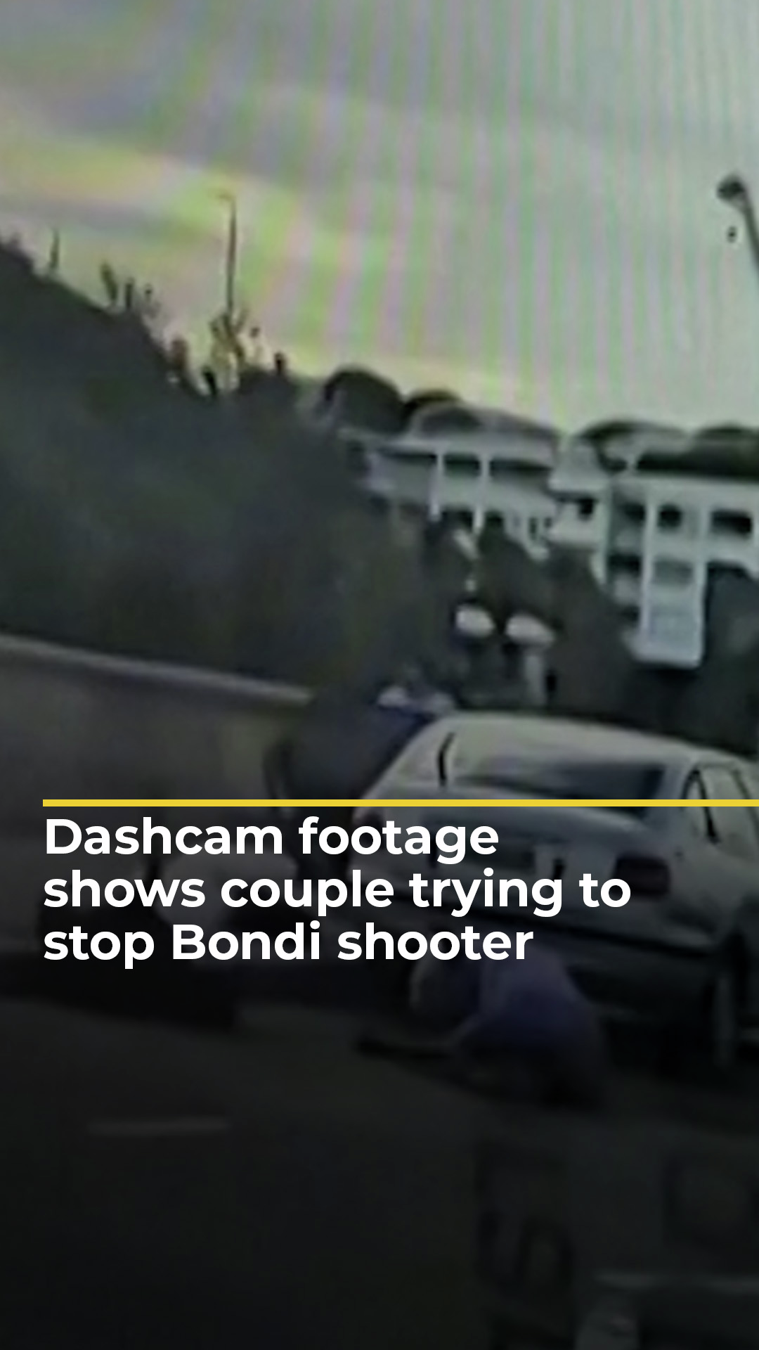Dashcam footage captures moment couple tries to stop Bondi shooter | #ajshorts