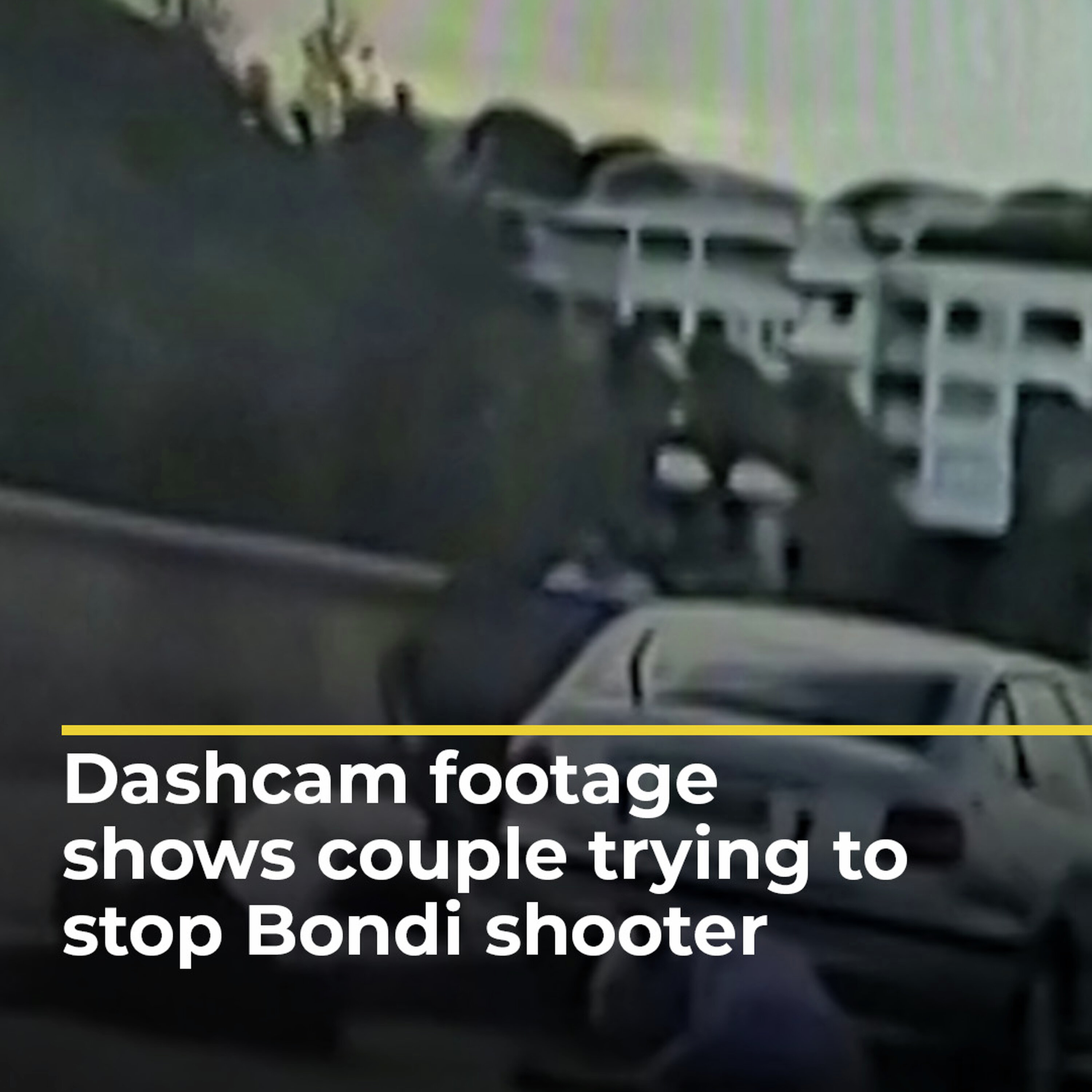 Dashcam footage captures moment couple tries to stop Bondi shooter | #ajshorts Dashcam footage captures moment couple tries to stop Bondi shooter | #ajshorts