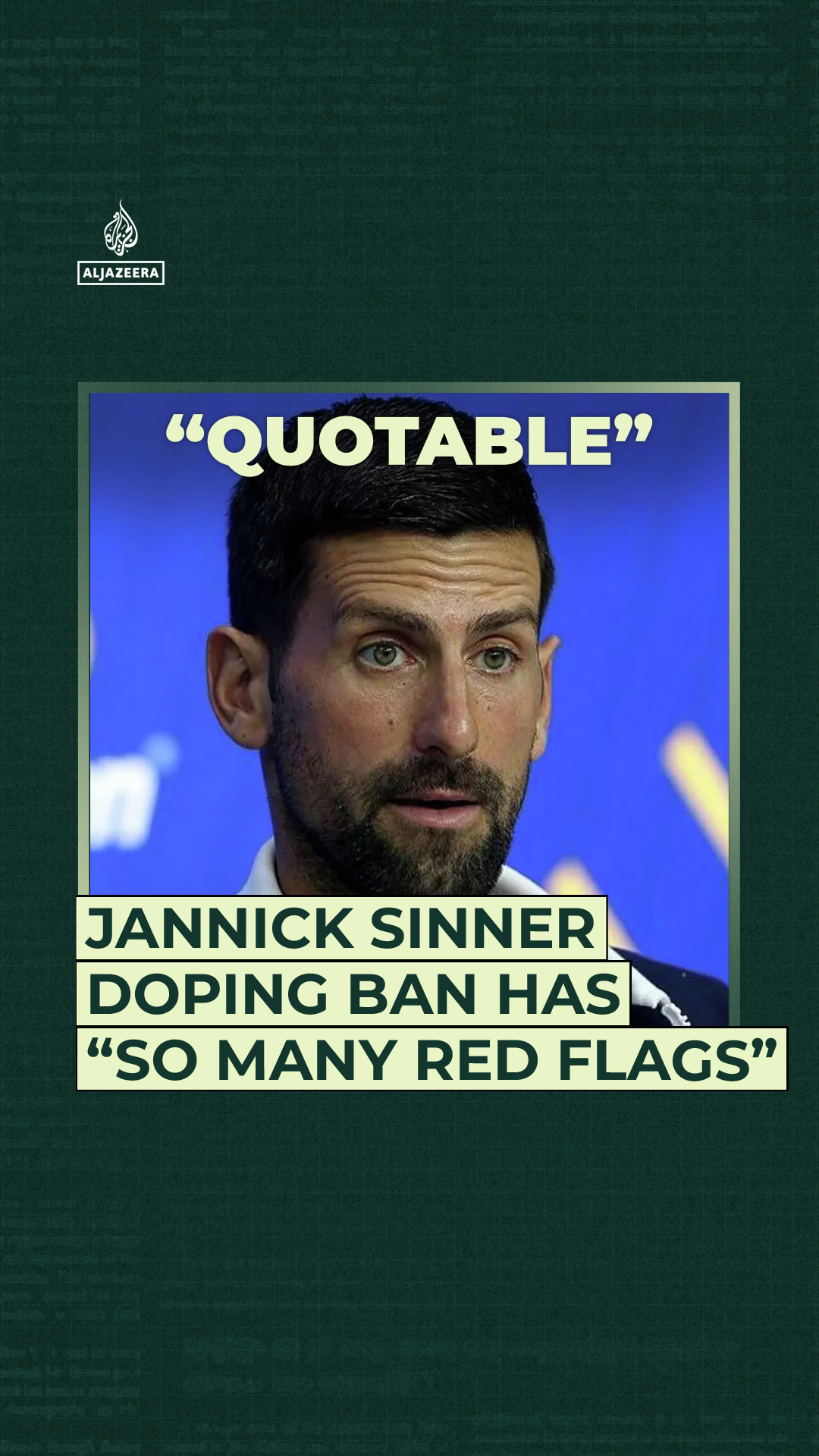 Jannick Sinner doping ban has "so many red flags"