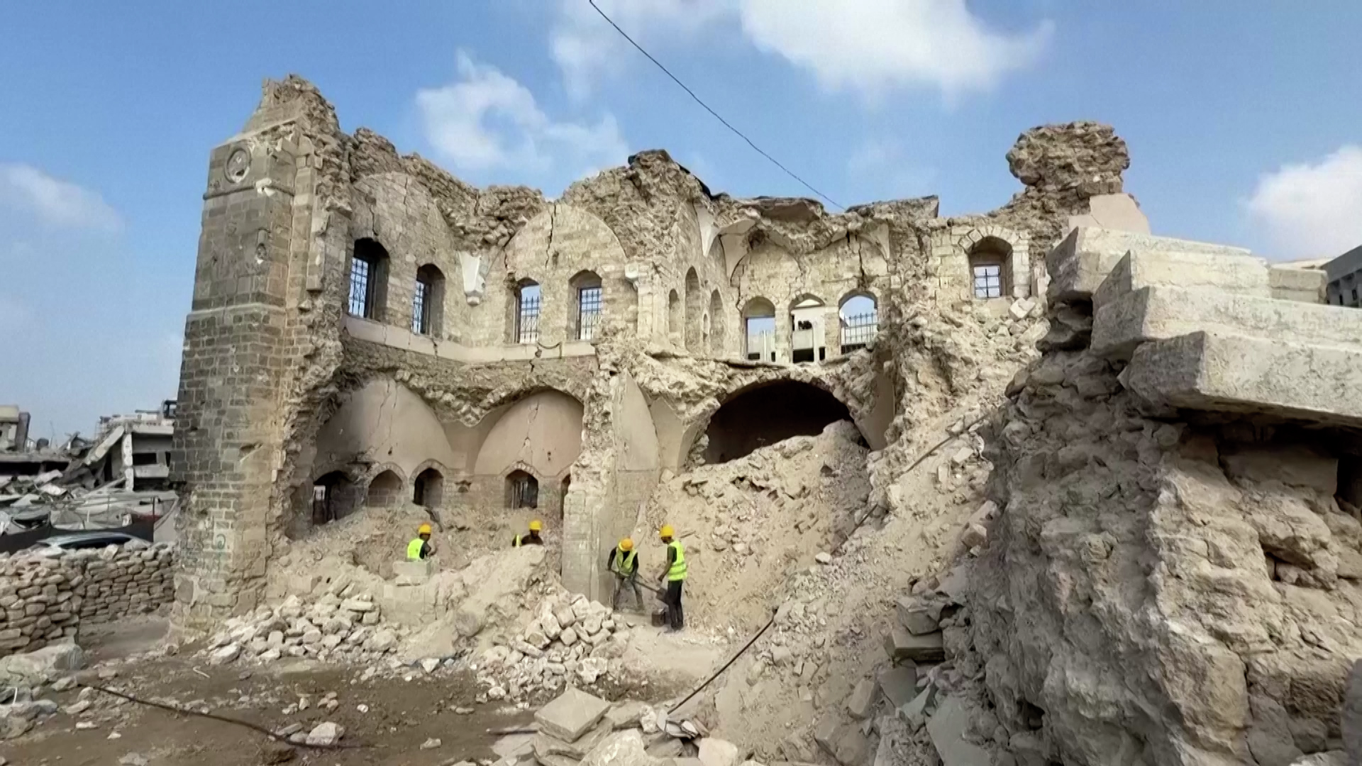 Palestinians work to rebuild Gaza’s beloved heritage landmarks
